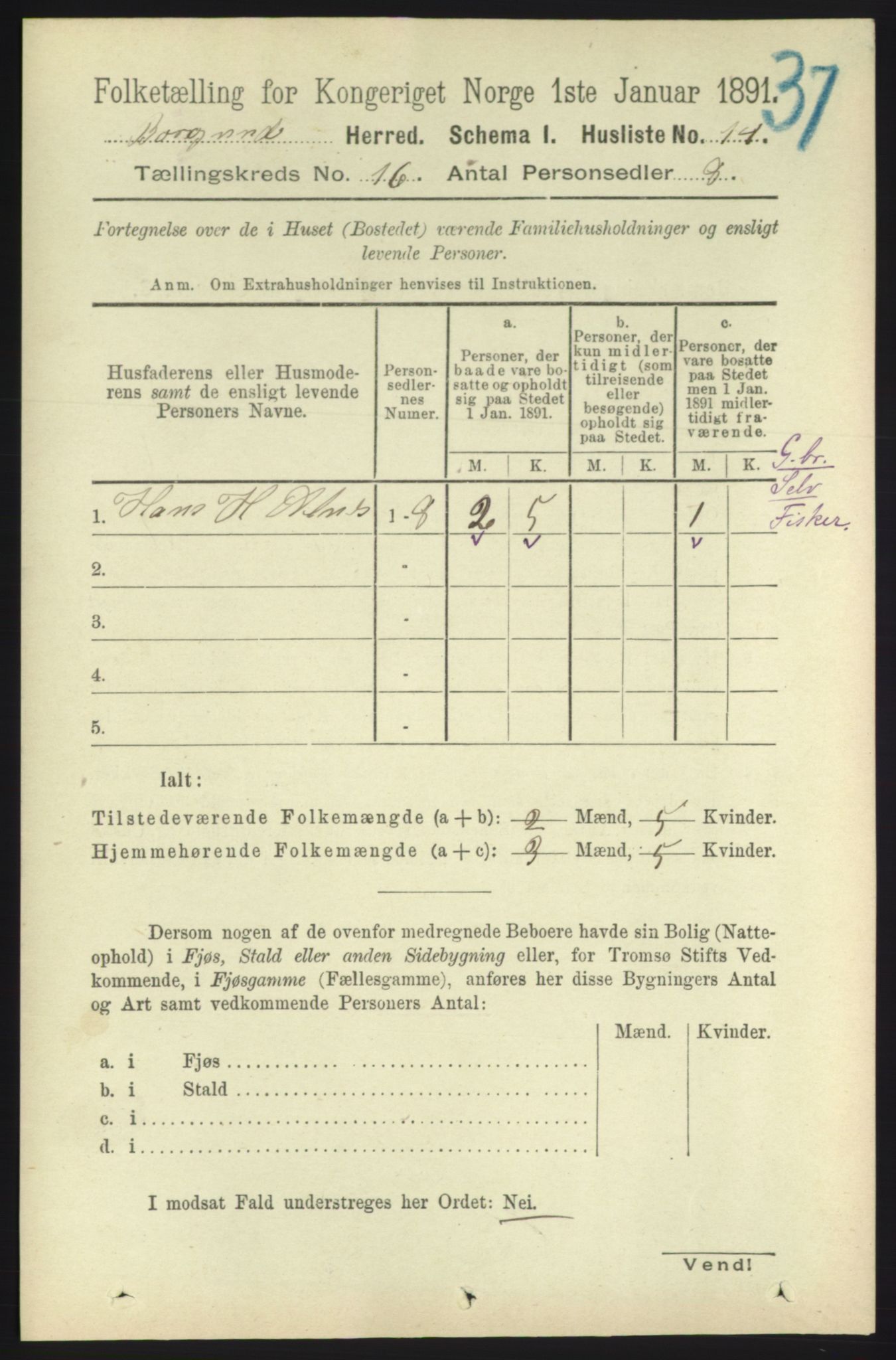 RA, 1891 census for 1531 Borgund, 1891, p. 4756