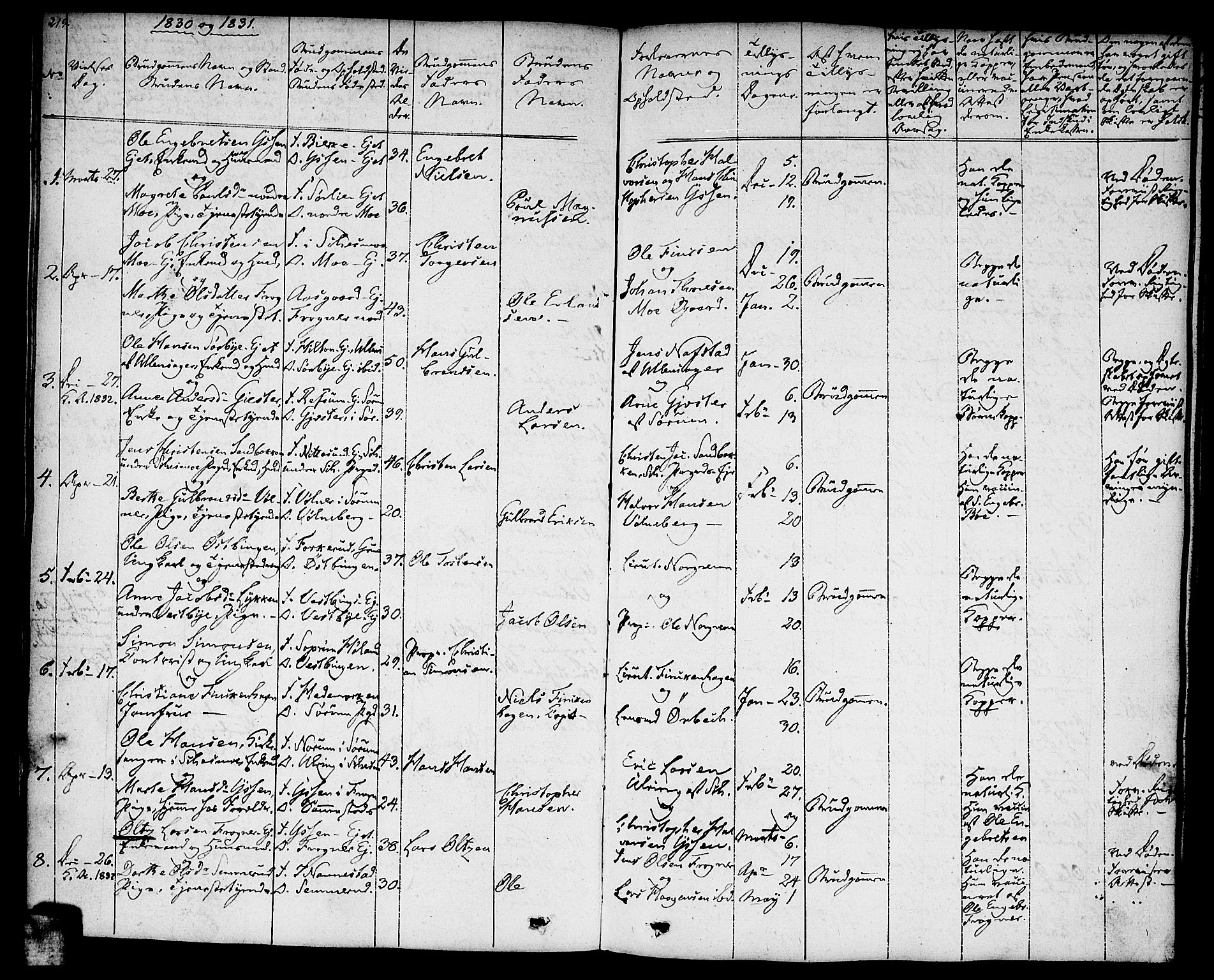 Sørum prestekontor Kirkebøker, AV/SAO-A-10303/F/Fa/L0004: Parish register (official) no. I 4, 1829-1845, p. 219