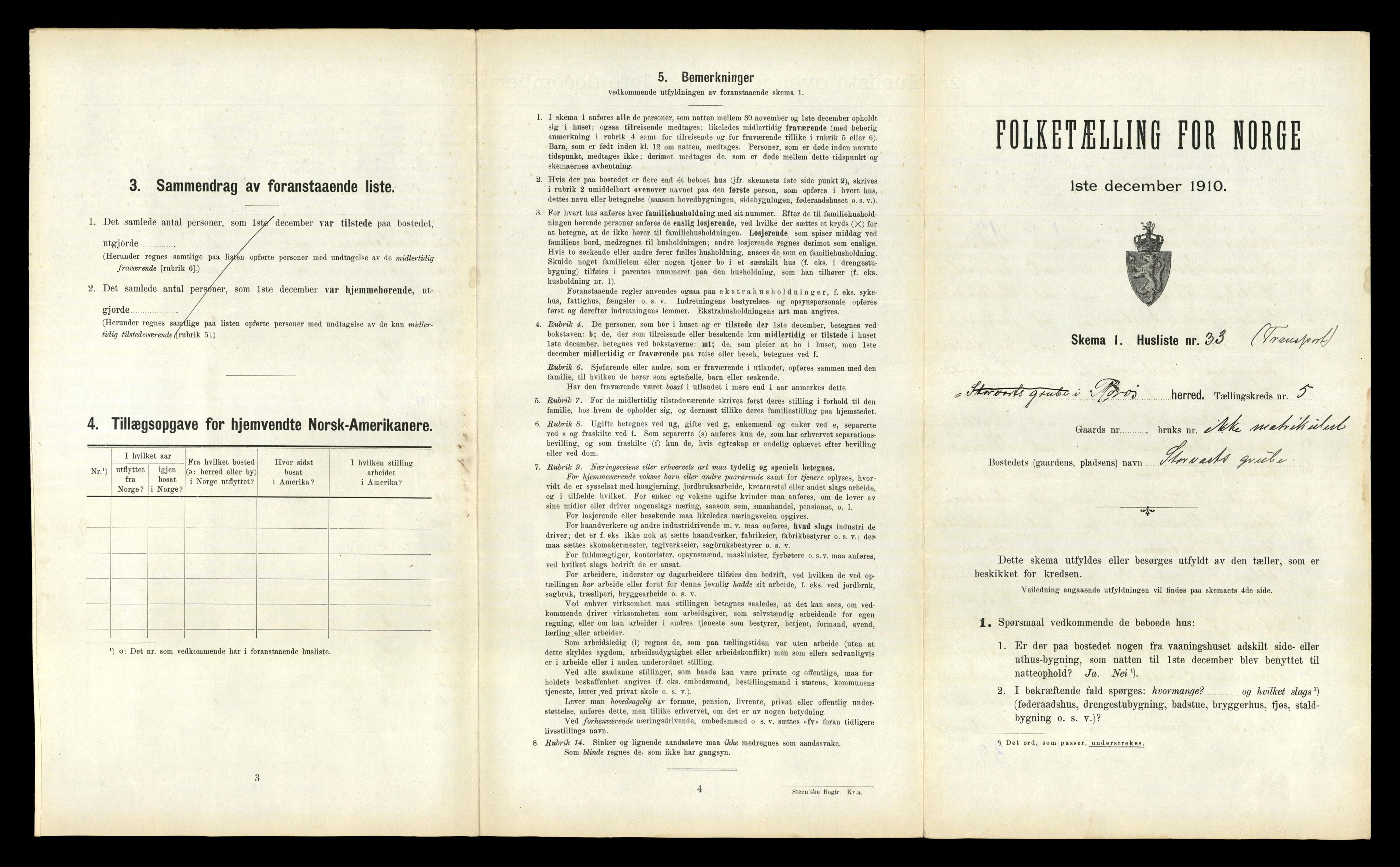 RA, 1910 census for Røros, 1910, p. 667