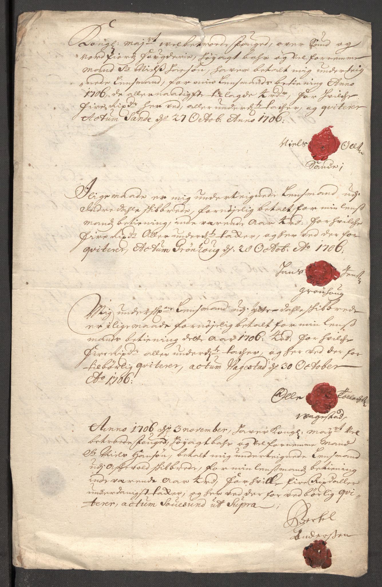 Rentekammeret inntil 1814, Reviderte regnskaper, Fogderegnskap, RA/EA-4092/R53/L3430: Fogderegnskap Sunn- og Nordfjord, 1706-1707, p. 164