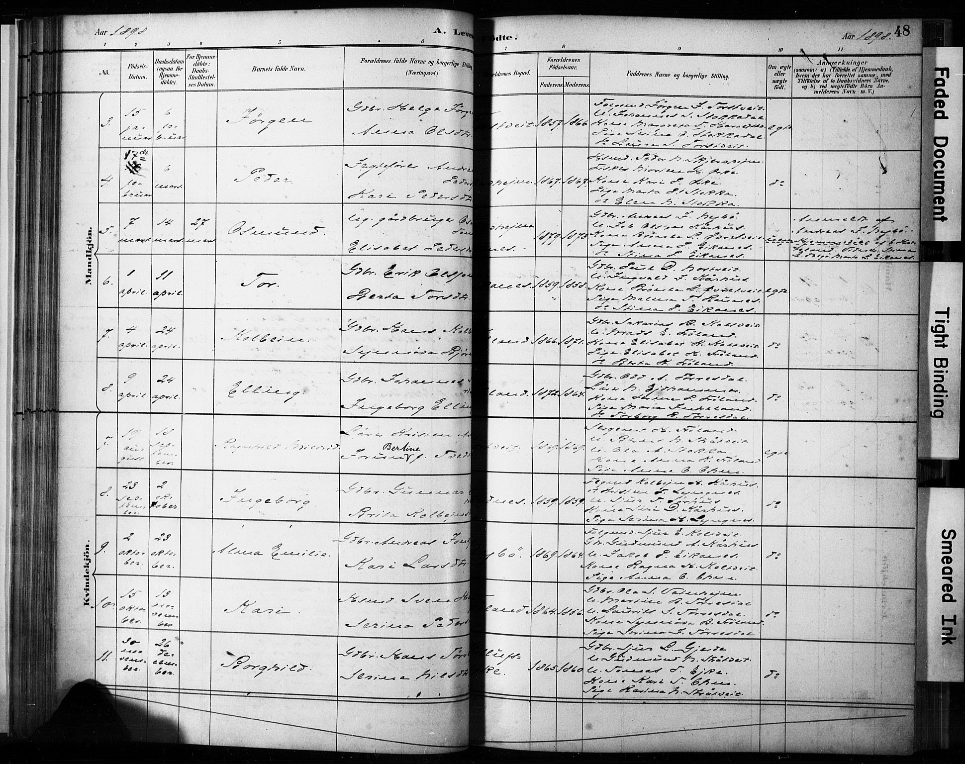 Skjold sokneprestkontor, AV/SAST-A-101847/H/Ha/Haa/L0009: Parish register (official) no. A 9, 1882-1898, p. 48