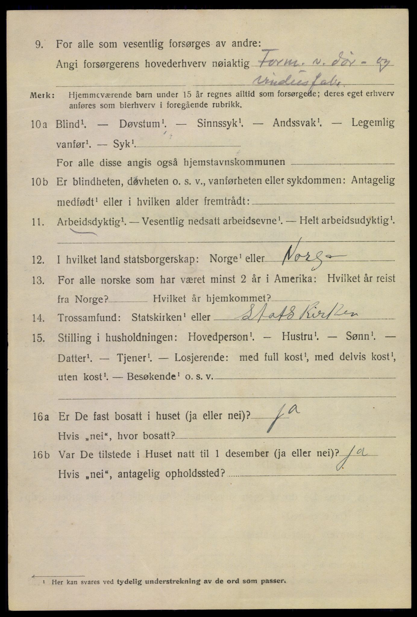 SAKO, 1920 census for Kragerø, 1920, p. 5602