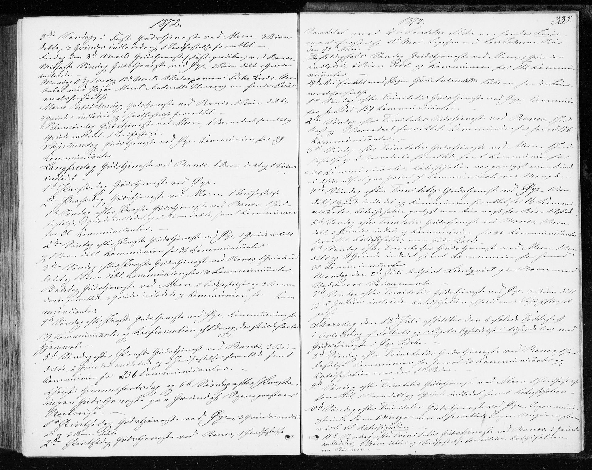 Ministerialprotokoller, klokkerbøker og fødselsregistre - Møre og Romsdal, SAT/A-1454/595/L1045: Parish register (official) no. 595A07, 1863-1873, p. 335