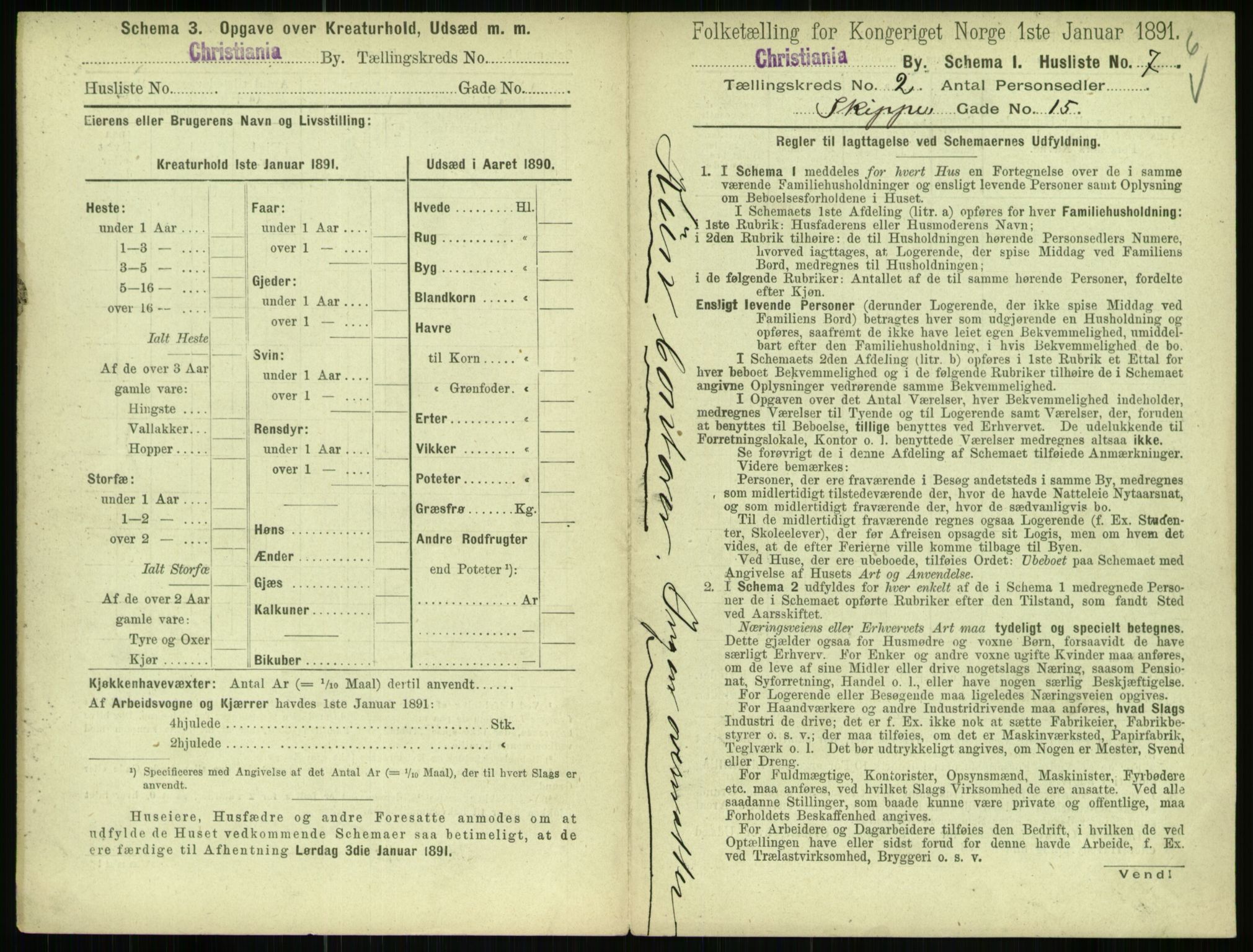 RA, 1891 census for 0301 Kristiania, 1891, p. 536