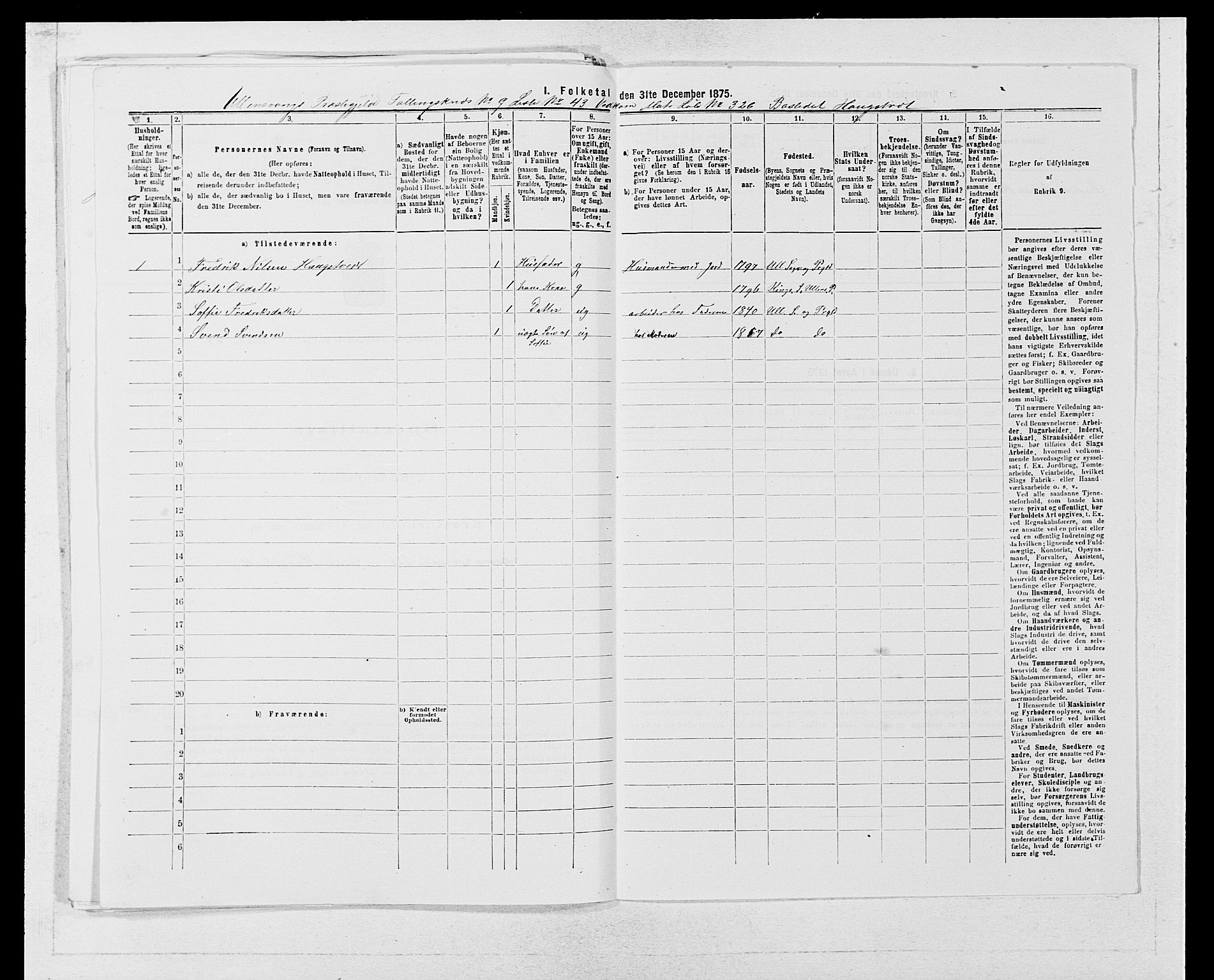 SAB, 1875 census for 1230P Ullensvang, 1875, p. 934