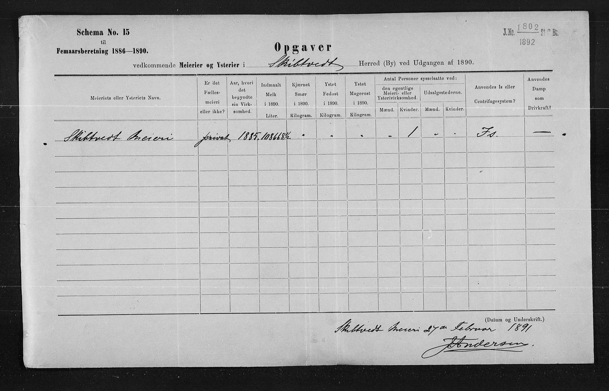 Statistisk sentralbyrå, Næringsøkonomiske emner, Generelt - Amtmennenes femårsberetninger, AV/RA-S-2233/F/Fa/L0077: --, 1890, p. 292