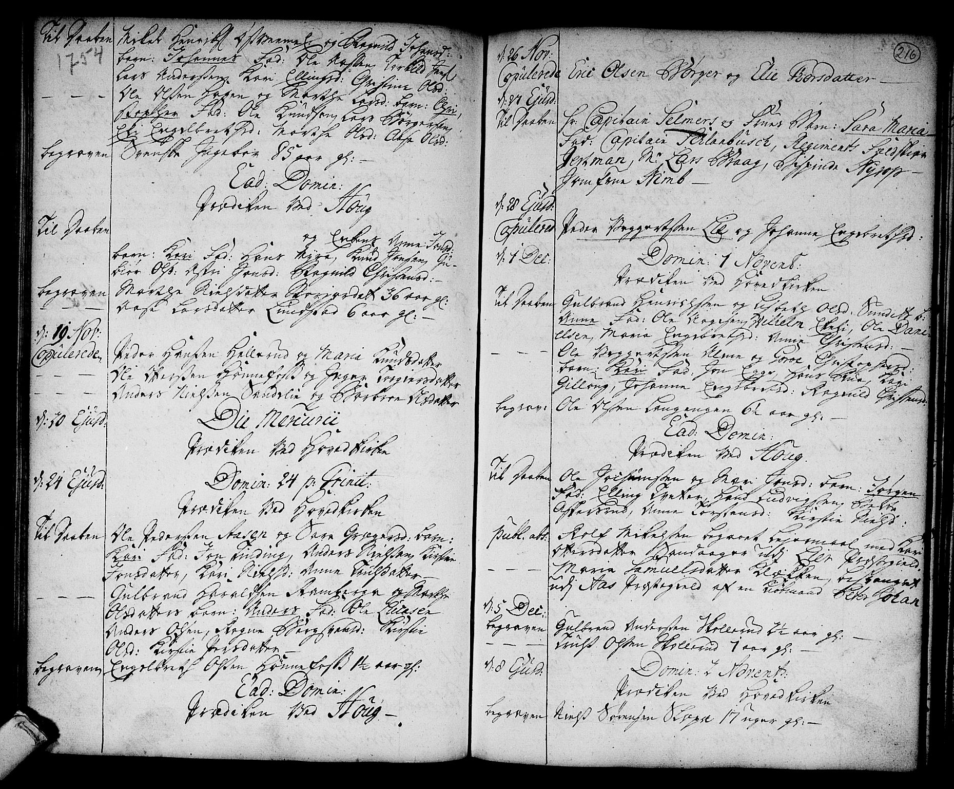 Norderhov kirkebøker, AV/SAKO-A-237/F/Fa/L0003a: Parish register (official) no. 3, 1740-1757, p. 216