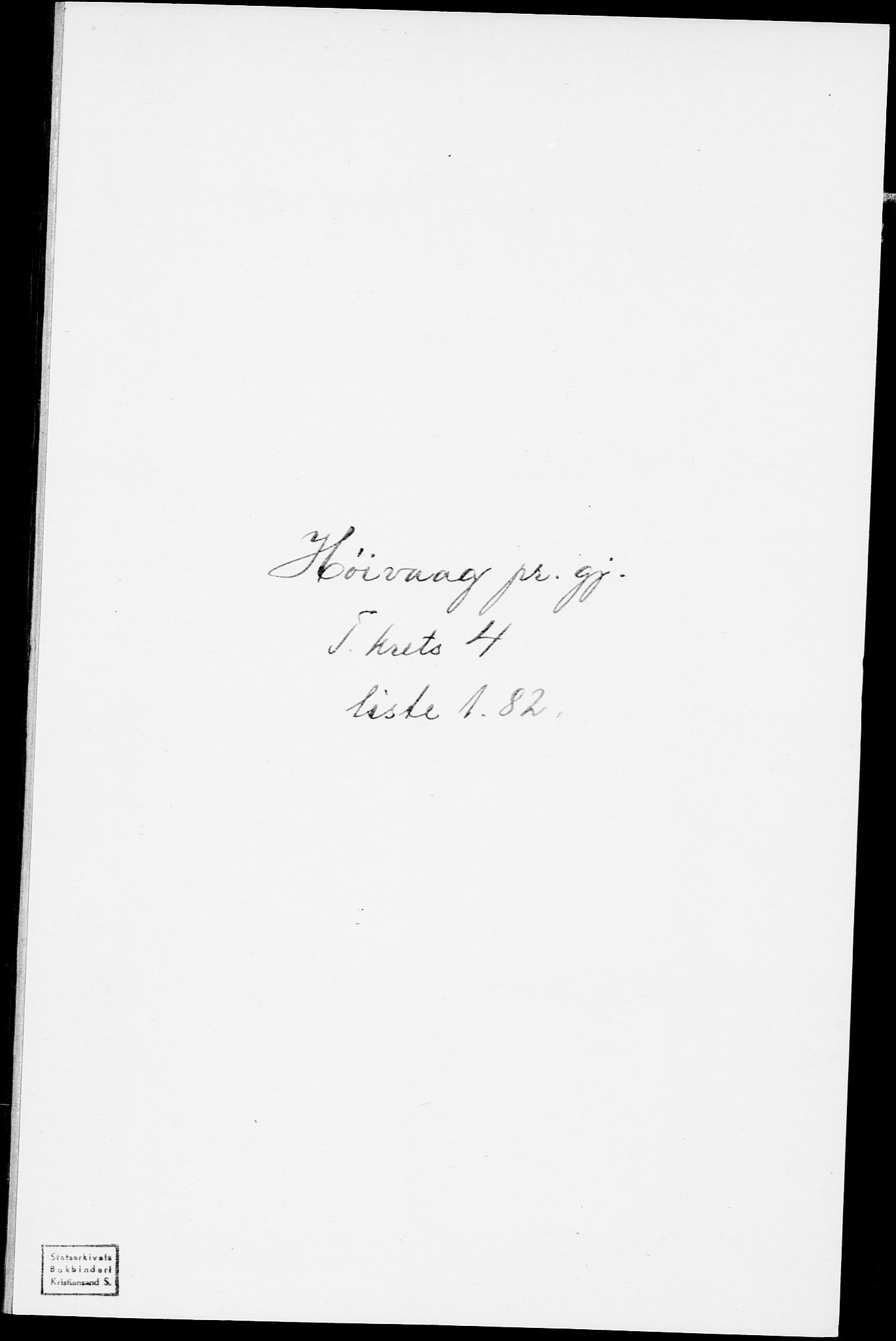 SAK, 1875 census for 0927P Høvåg, 1875, p. 441