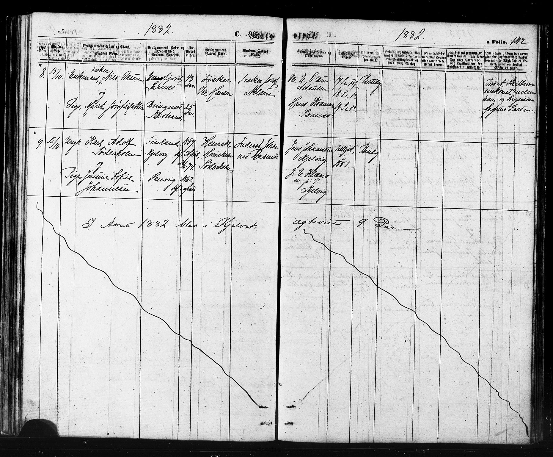 Måsøy sokneprestkontor, AV/SATØ-S-1348/H/Ha/L0006kirke: Parish register (official) no. 6, 1861-1886, p. 142