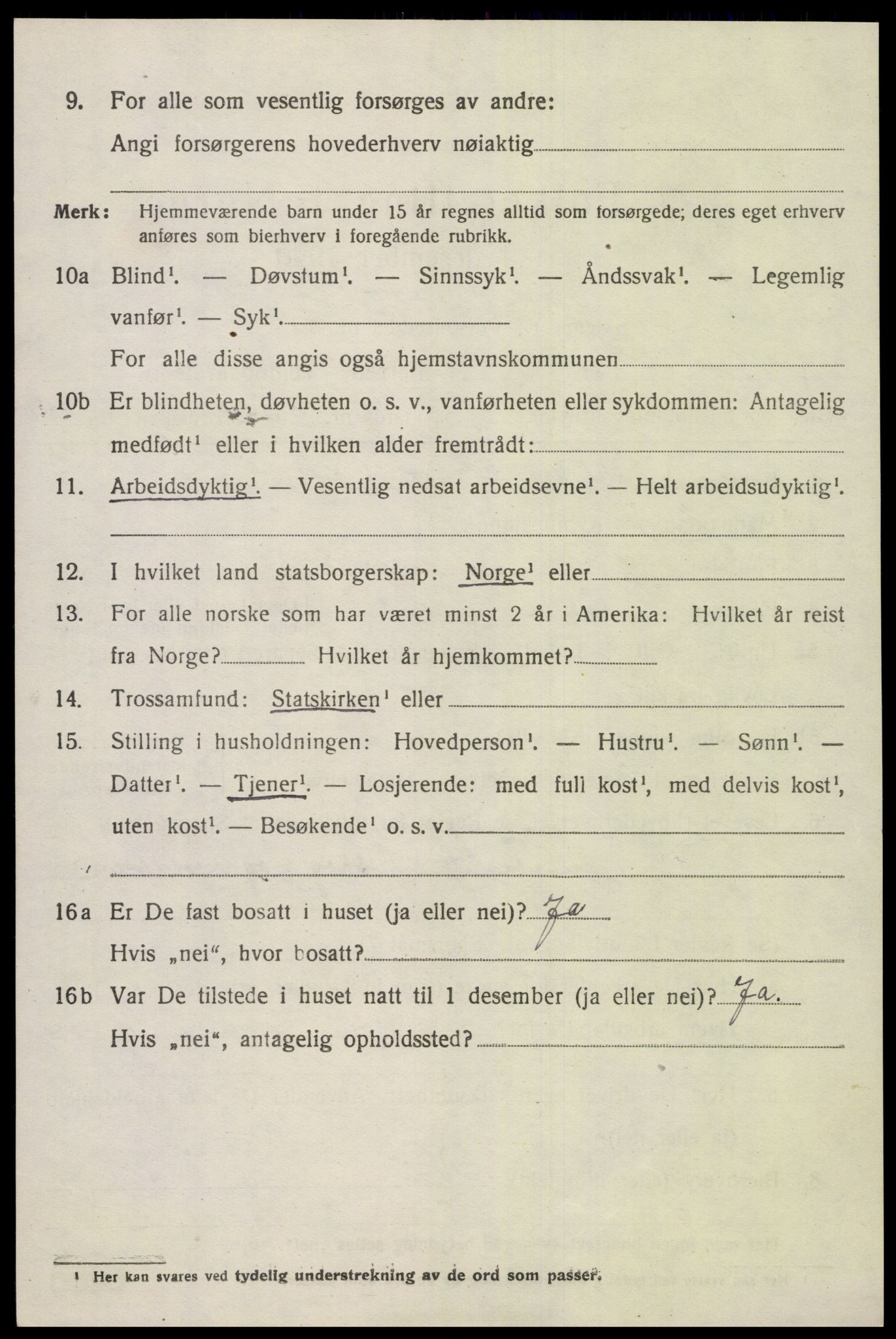 SAK, 1920 census for Austre Moland, 1920, p. 2230