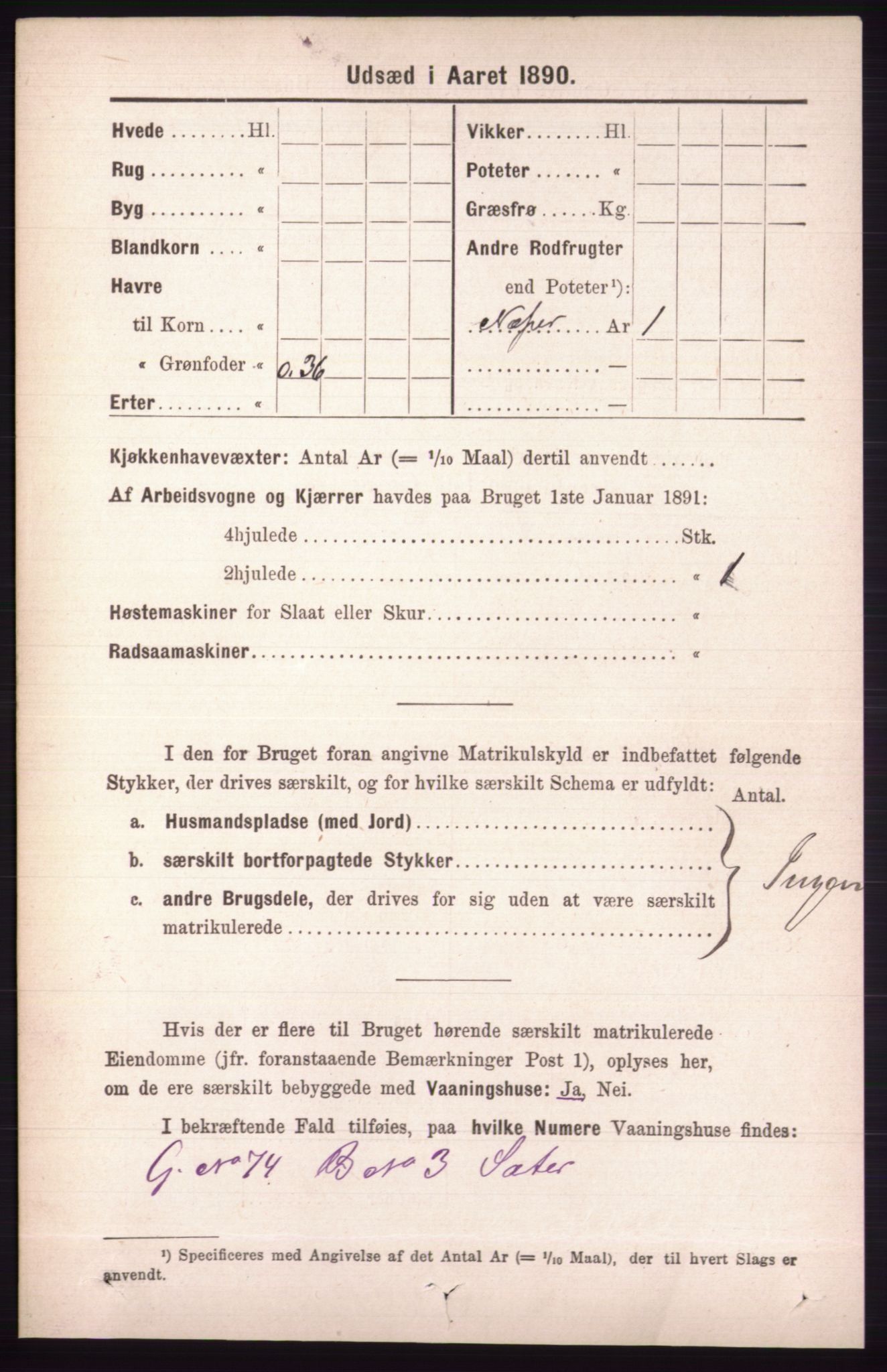 RA, 1891 census for 0438 Lille Elvedalen, 1891, p. 5001