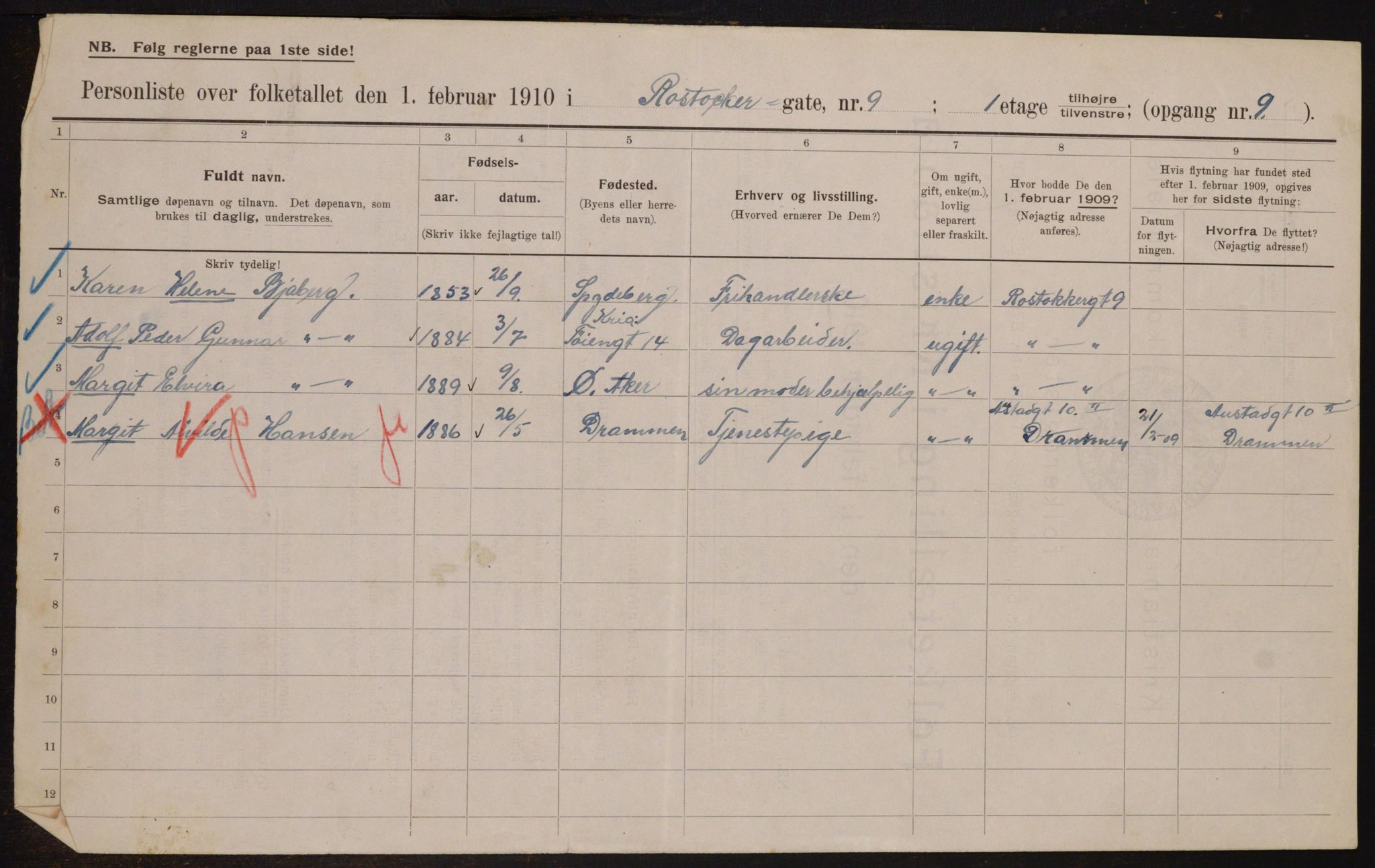 OBA, Municipal Census 1910 for Kristiania, 1910, p. 80976