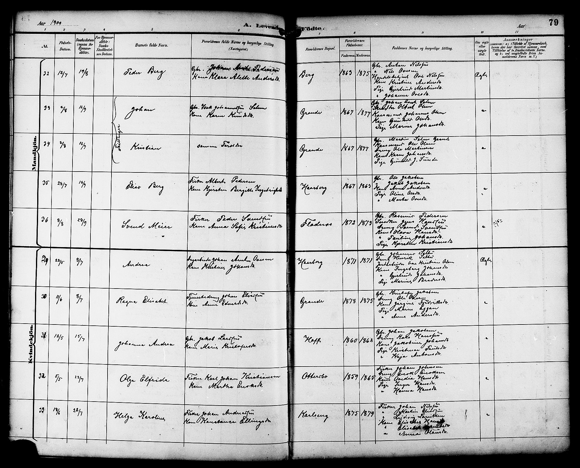 Ministerialprotokoller, klokkerbøker og fødselsregistre - Sør-Trøndelag, AV/SAT-A-1456/659/L0746: Parish register (copy) no. 659C03, 1893-1912, p. 79