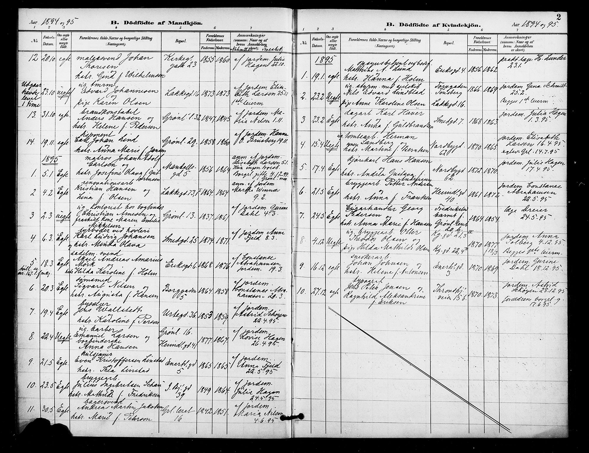 Grønland prestekontor Kirkebøker, AV/SAO-A-10848/F/Fa/L0011: Parish register (official) no. 11, 1892-1907, p. 2