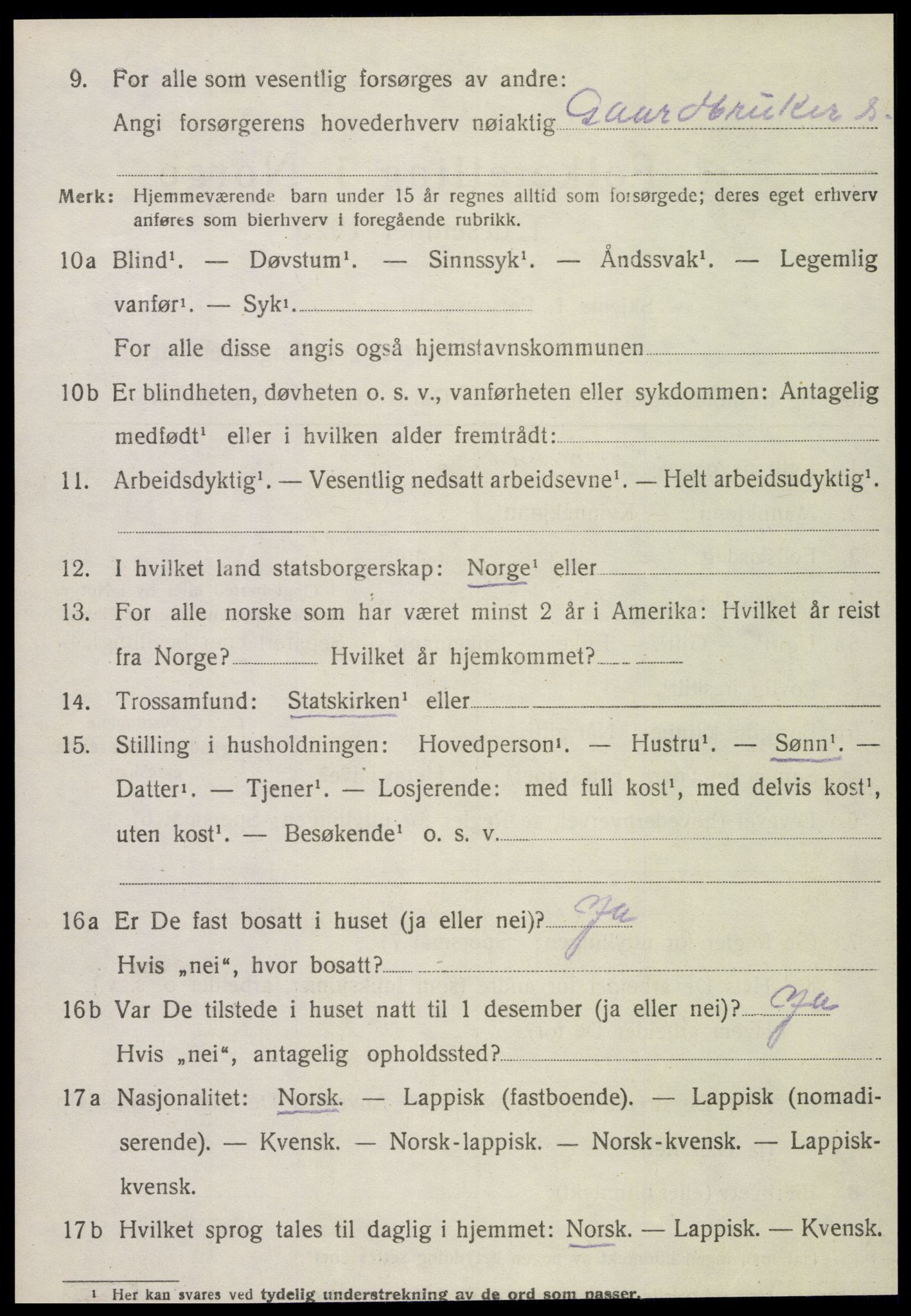 SAT, 1920 census for Leksvik, 1920, p. 5221