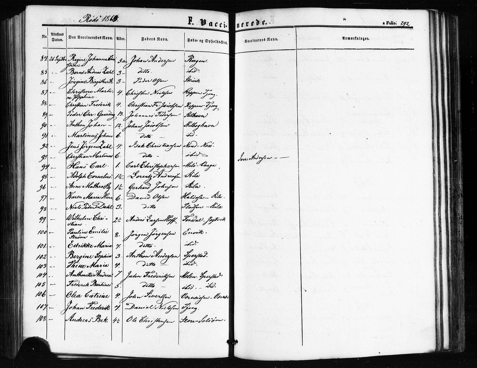 Ministerialprotokoller, klokkerbøker og fødselsregistre - Nordland, AV/SAT-A-1459/841/L0607: Parish register (official) no. 841A11 /1, 1863-1877, p. 292