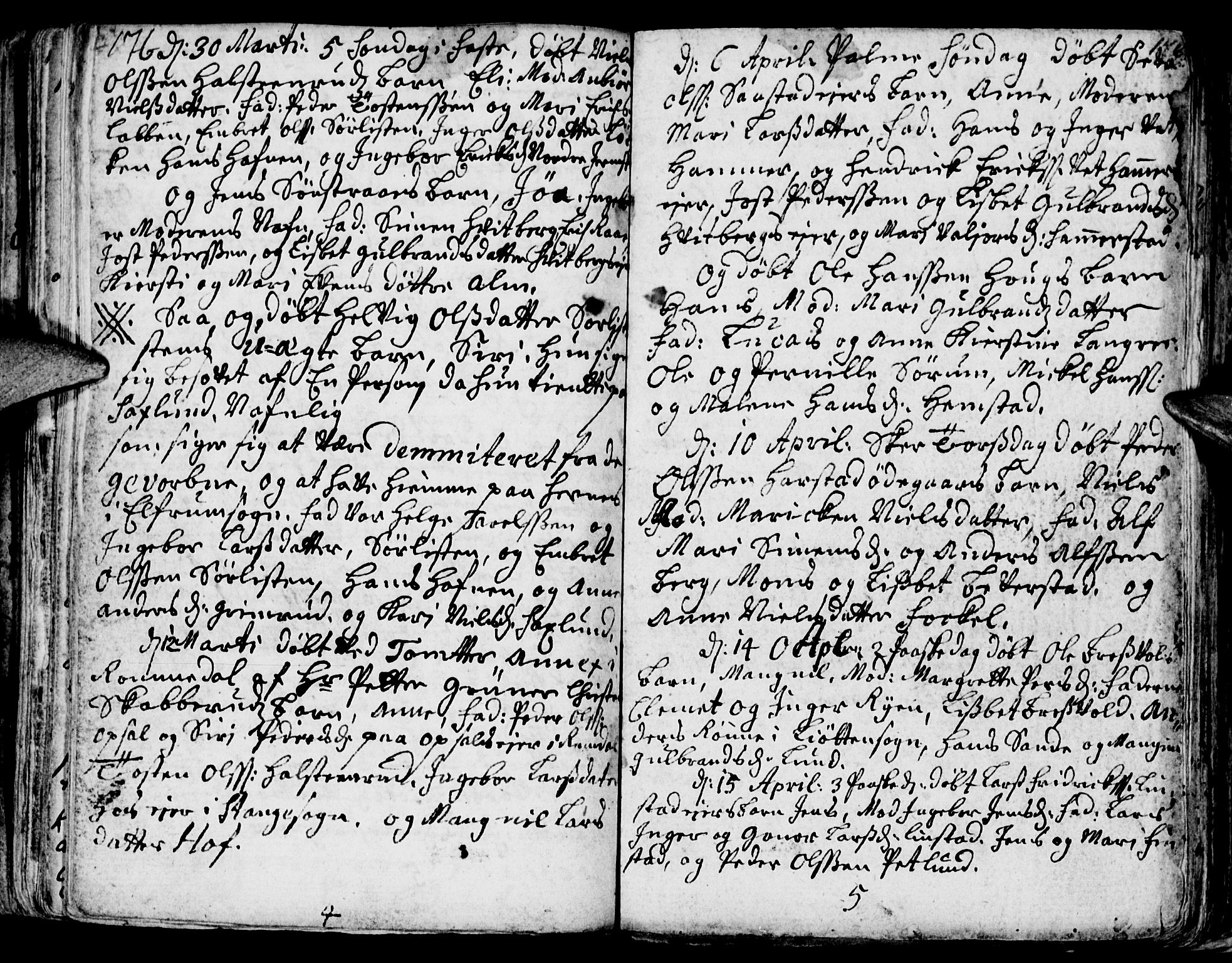 Stange prestekontor, AV/SAH-PREST-002/K/L0002: Parish register (official) no. 2, 1724-1740, p. 176-177