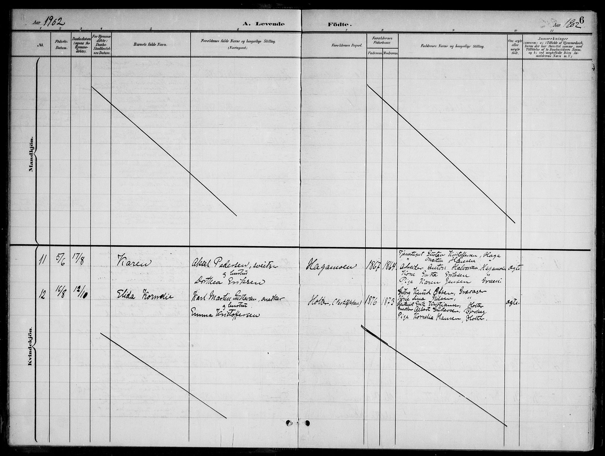 Nannestad prestekontor Kirkebøker, AV/SAO-A-10414a/G/Gb/L0001: Parish register (copy) no. II 1, 1901-1917, p. 6