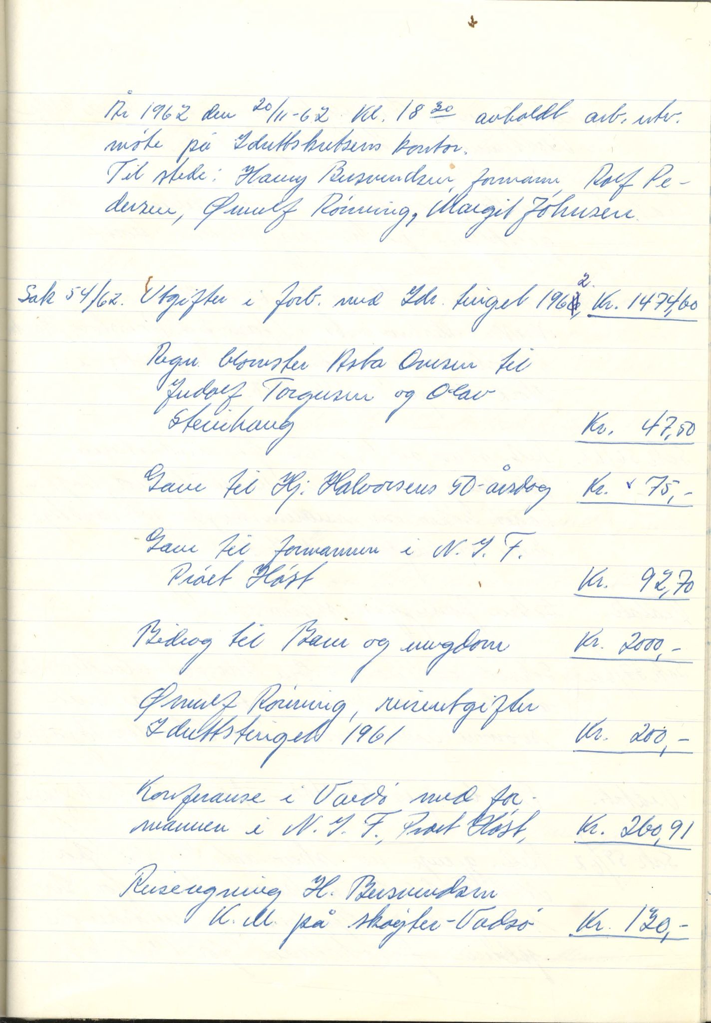 Aust-Finnmark Idrettskrets , FMFB/A-1041/A/L0005: Møteprotokoll for styre, ting og arbeidsutvalg, 1958-1963, p. 168