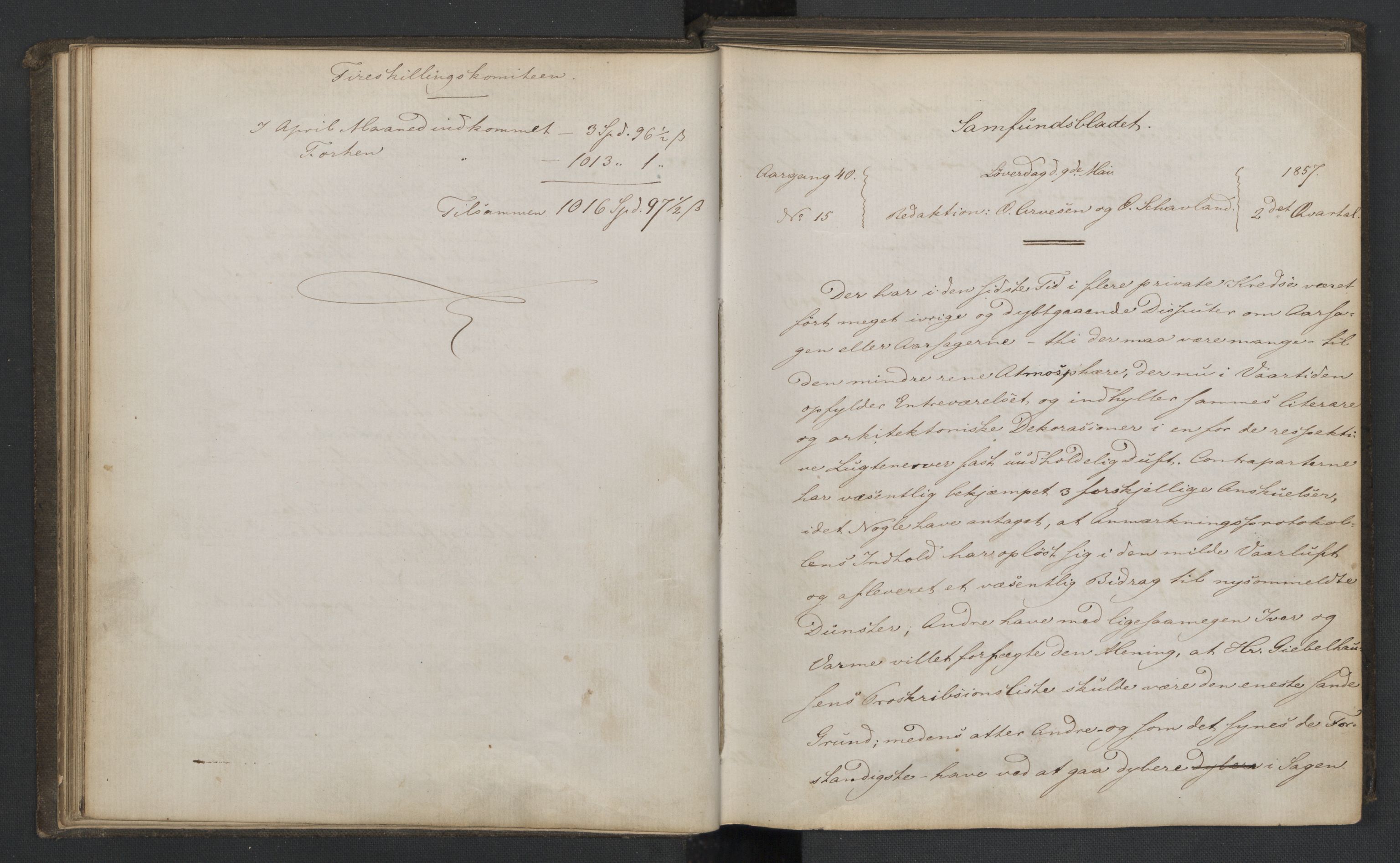 Det Norske Studentersamfund, AV/RA-PA-1322/X/Xa/L0006/0002: -- / Samfundsbladet, 1857, p. 29