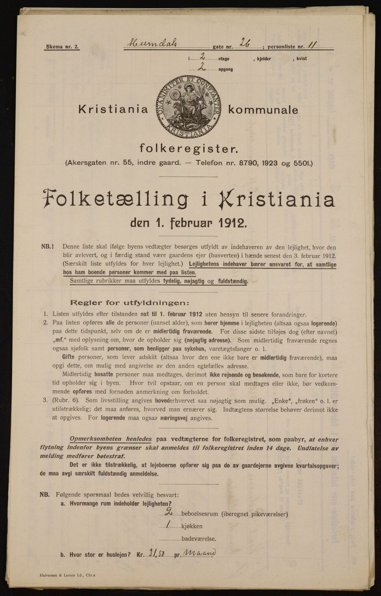 OBA, Municipal Census 1912 for Kristiania, 1912, p. 37217
