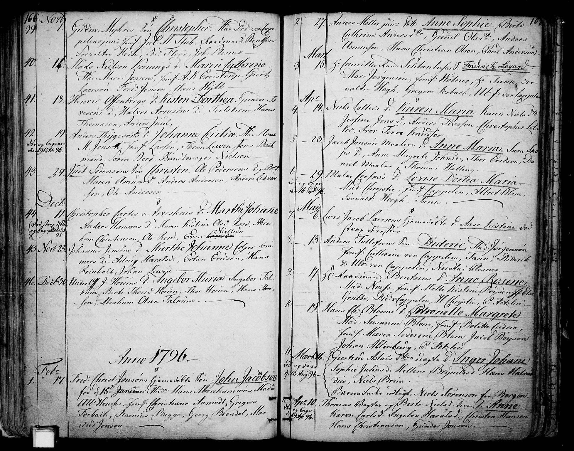 Skien kirkebøker, SAKO/A-302/F/Fa/L0004: Parish register (official) no. 4, 1792-1814, p. 166-167