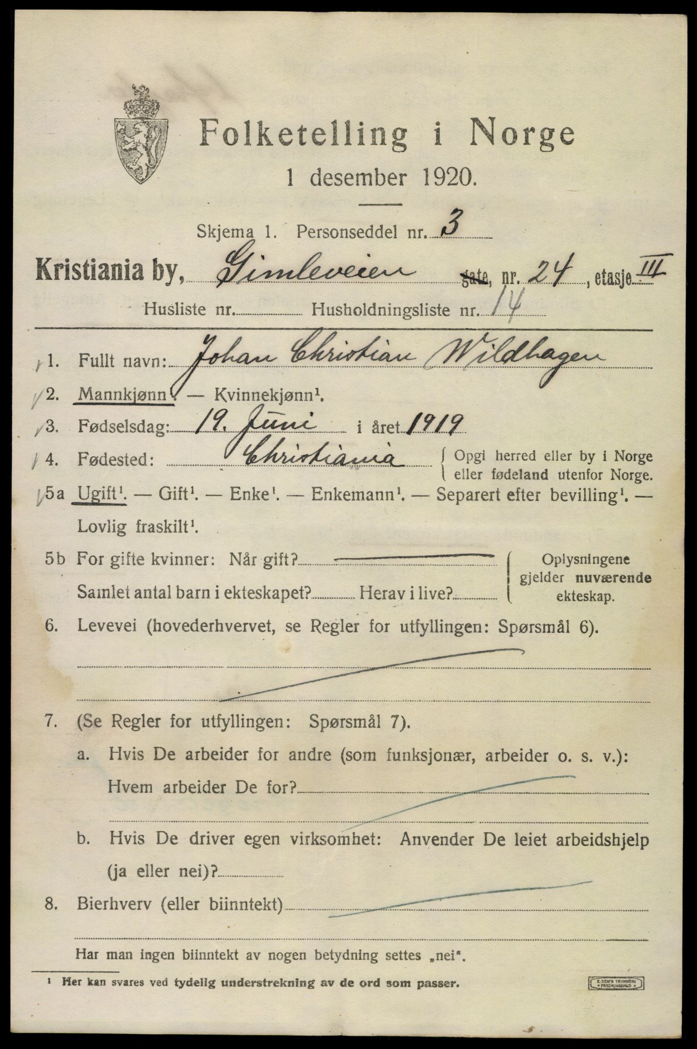 SAO, 1920 census for Kristiania, 1920, p. 248037