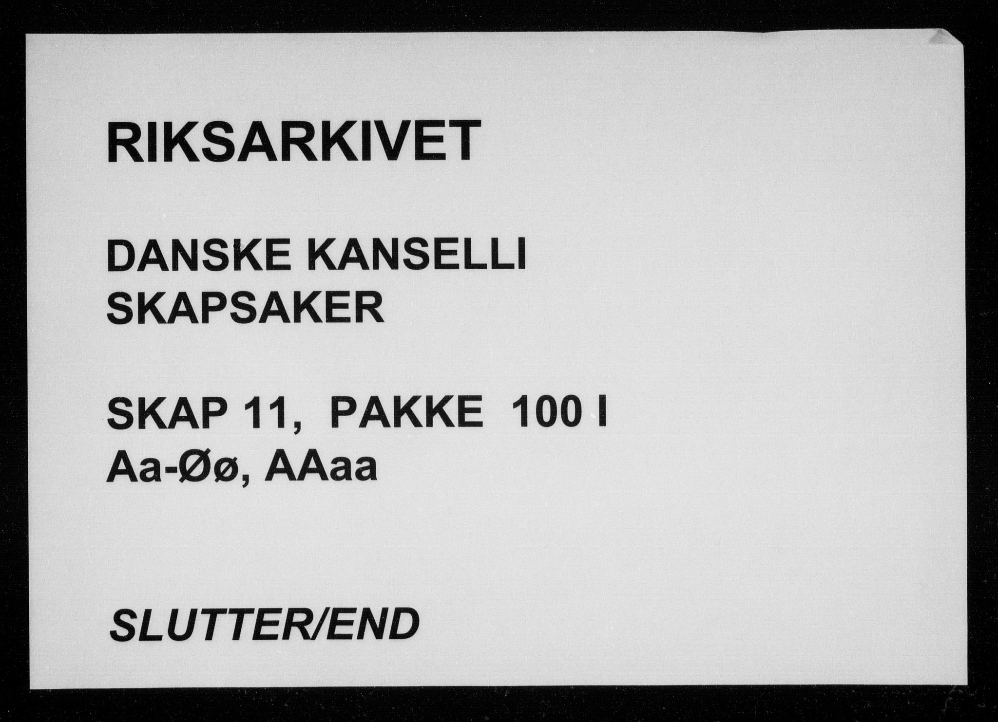 Danske Kanselli, Skapsaker, RA/EA-4061/F/L0046: Skap 11, pakke 100 I-100 II, 1765-1766, p. 278