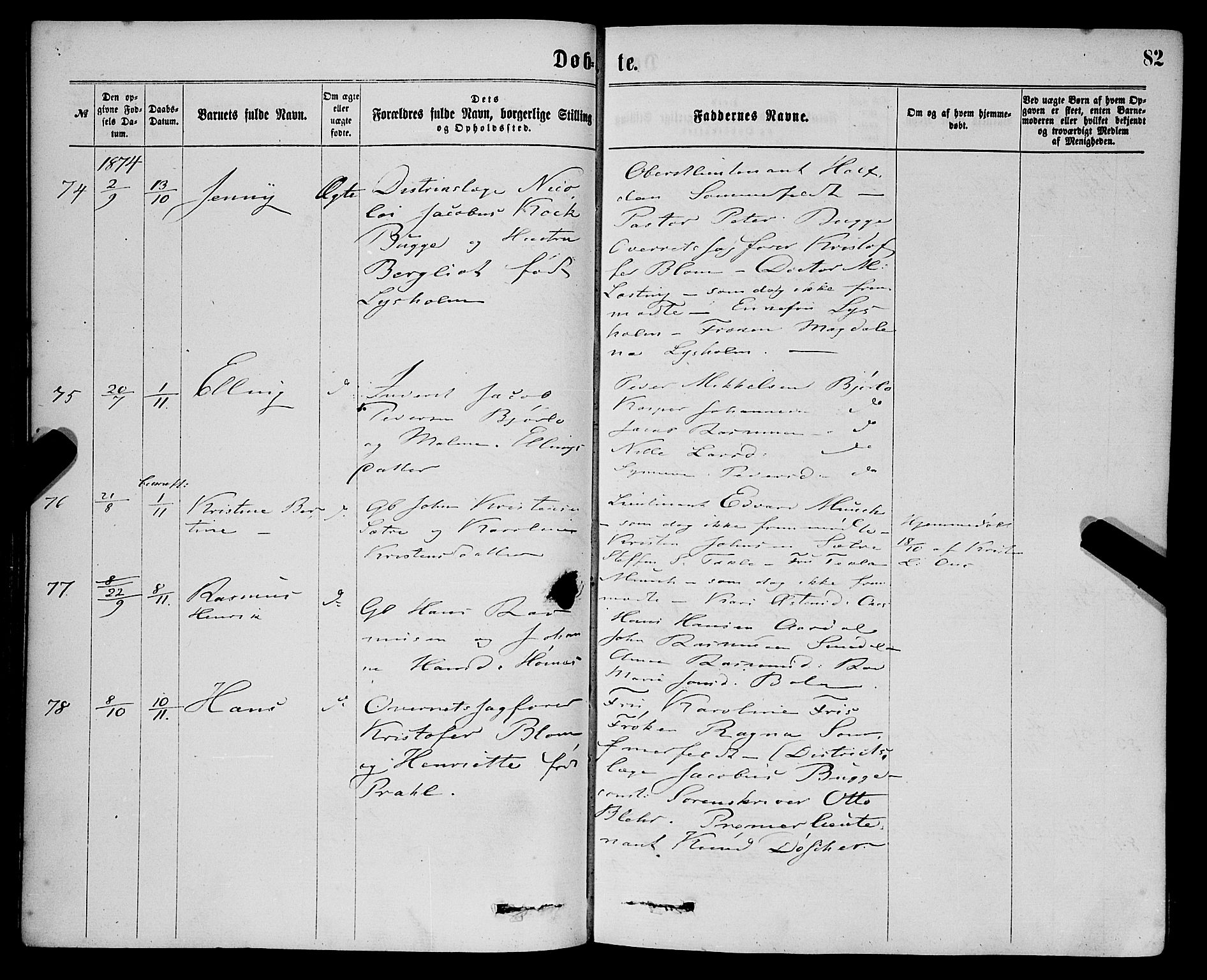 Eid sokneprestembete, AV/SAB-A-82301/H/Haa/Haaa/L0010: Parish register (official) no. A 10, 1867-1878, p. 82