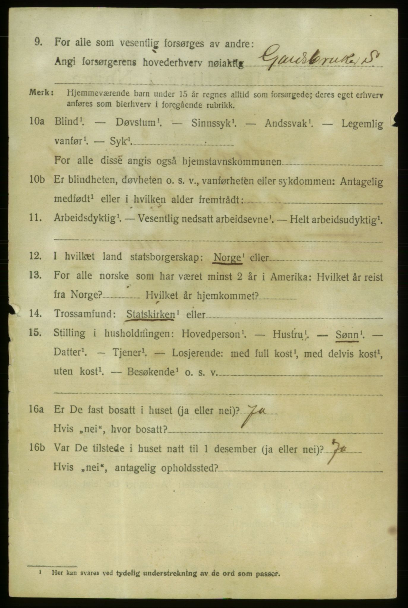 SAB, 1920 census for Stord, 1920, p. 1474