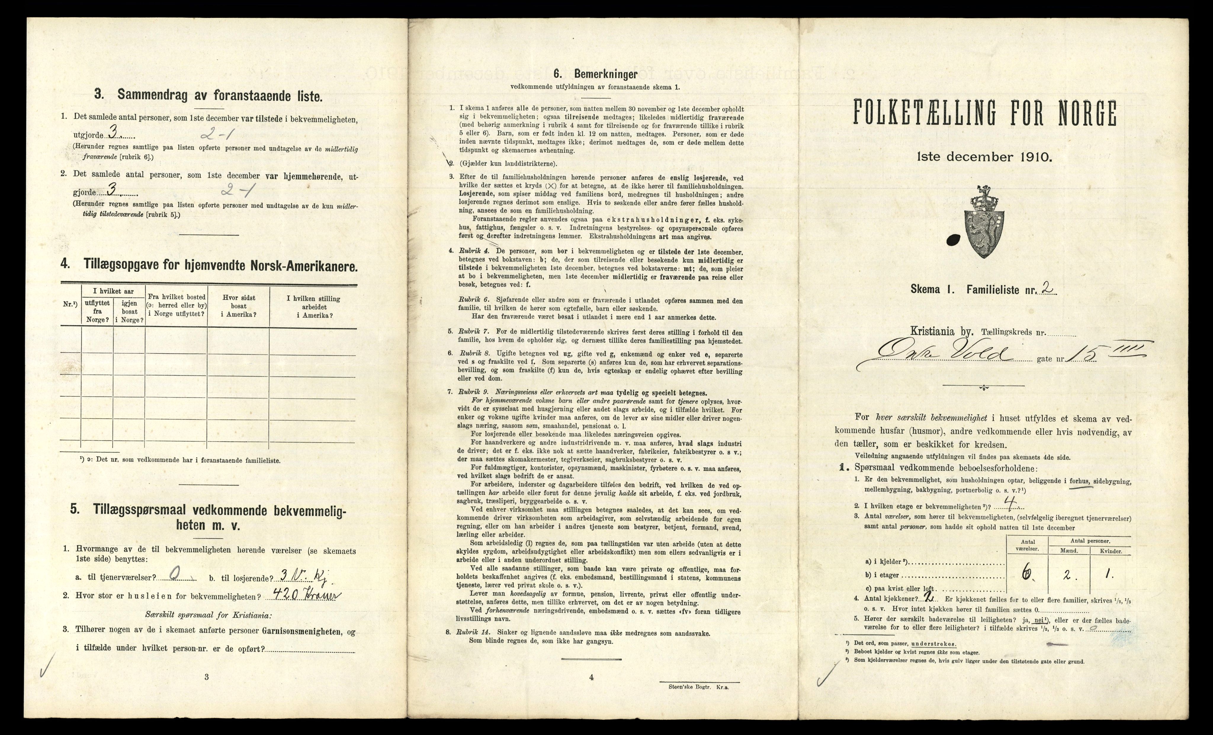 RA, 1910 census for Kristiania, 1910, p. 125253