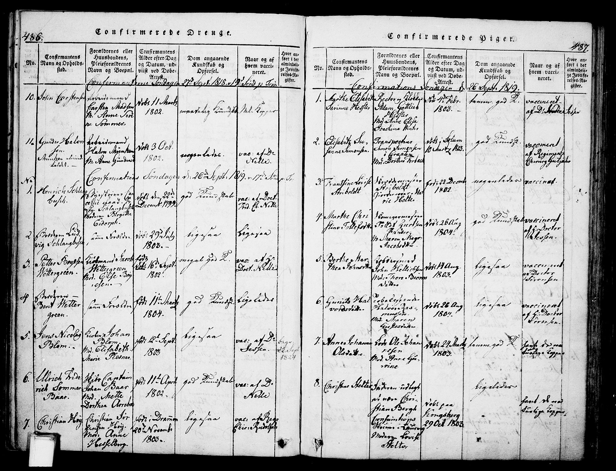 Skien kirkebøker, SAKO/A-302/G/Ga/L0002: Parish register (copy) no. 2, 1814-1842, p. 486-487