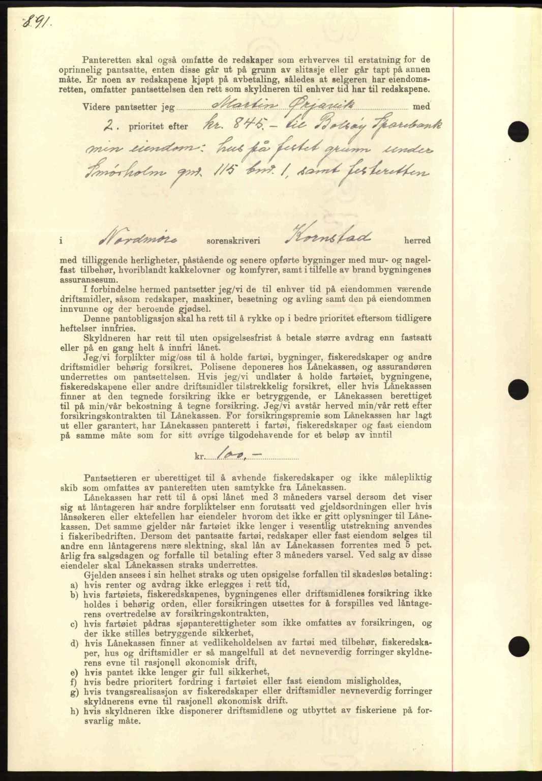 Nordmøre sorenskriveri, AV/SAT-A-4132/1/2/2Ca: Mortgage book no. B84, 1938-1939, Diary no: : 627/1939