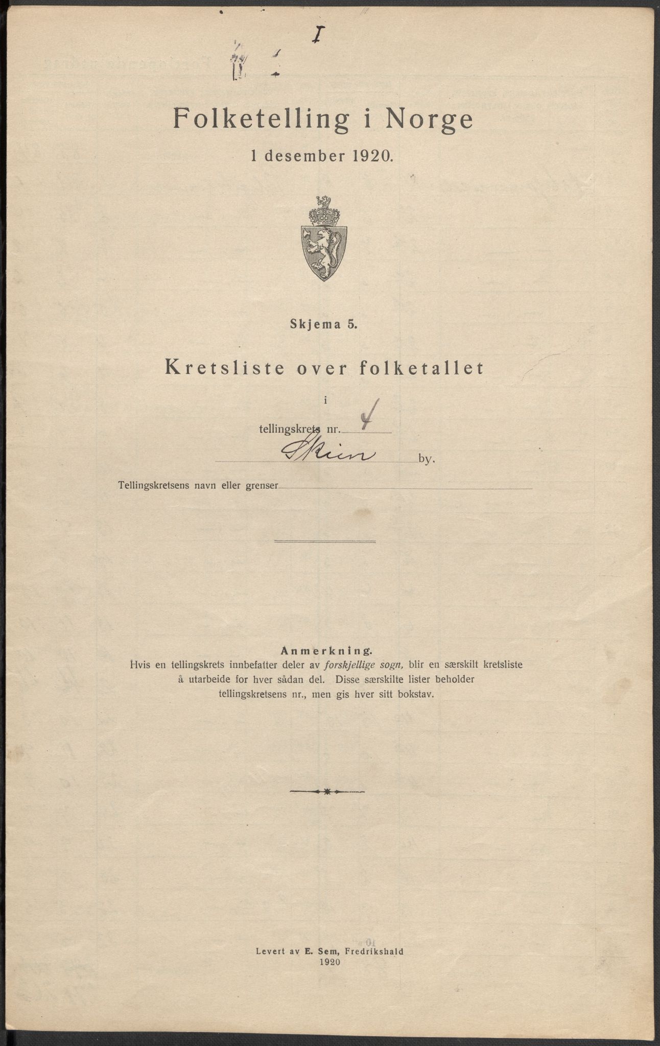 SAKO, 1920 census for Skien, 1920, p. 21