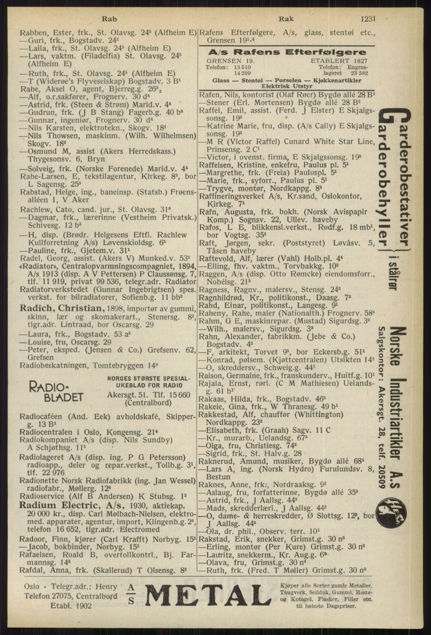 Kristiania/Oslo adressebok, PUBL/-, 1936, p. 1231