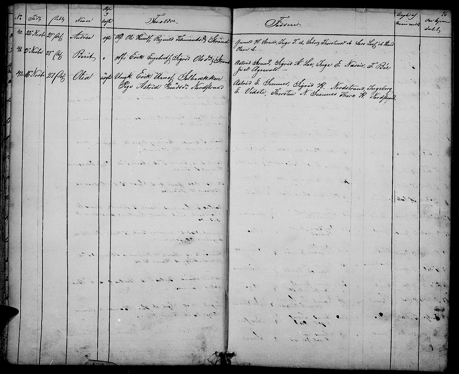 Nord-Aurdal prestekontor, SAH/PREST-132/H/Ha/Hab/L0003: Parish register (copy) no. 3, 1842-1882, p. 26