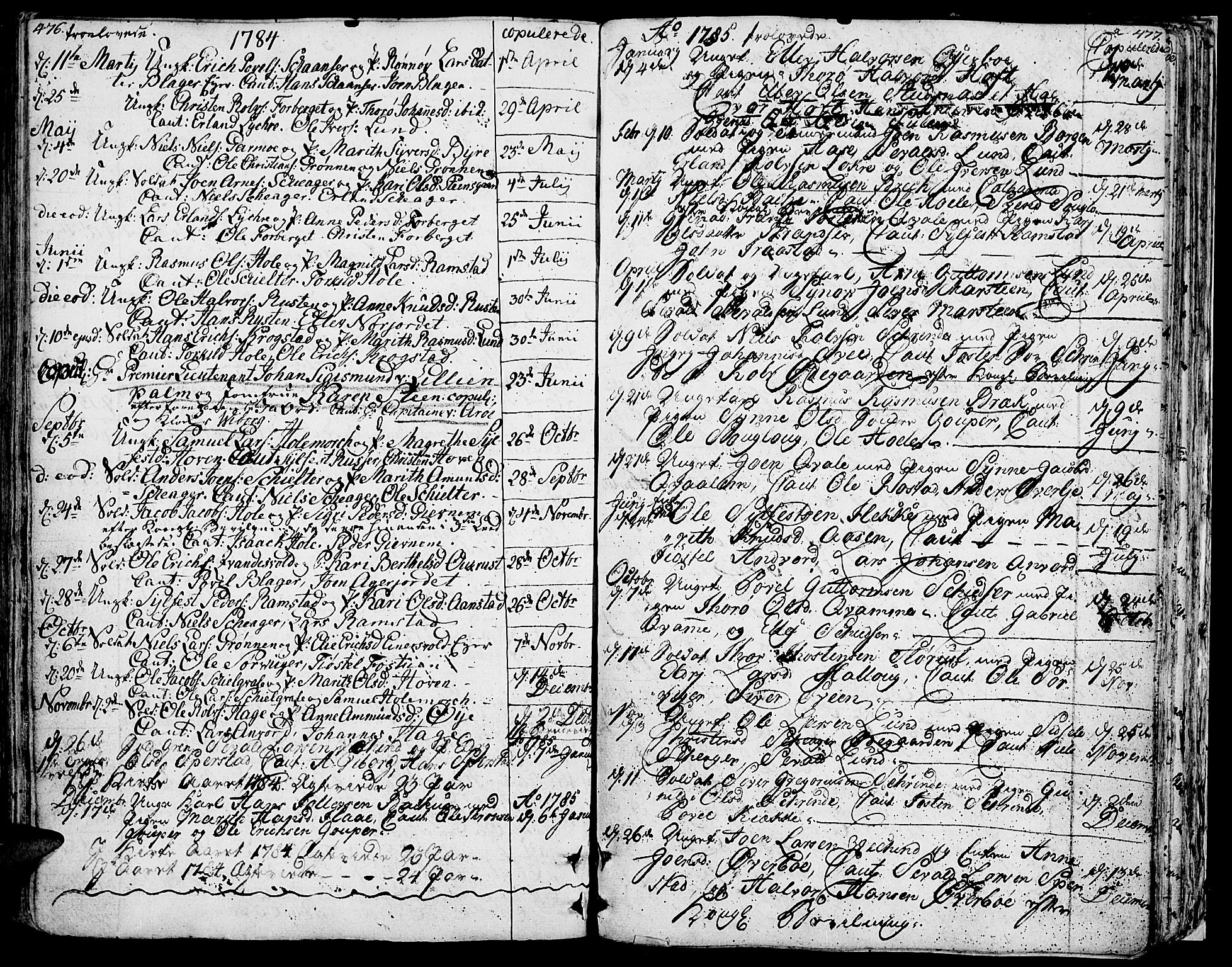 Lom prestekontor, SAH/PREST-070/K/L0002: Parish register (official) no. 2, 1749-1801, p. 476-477