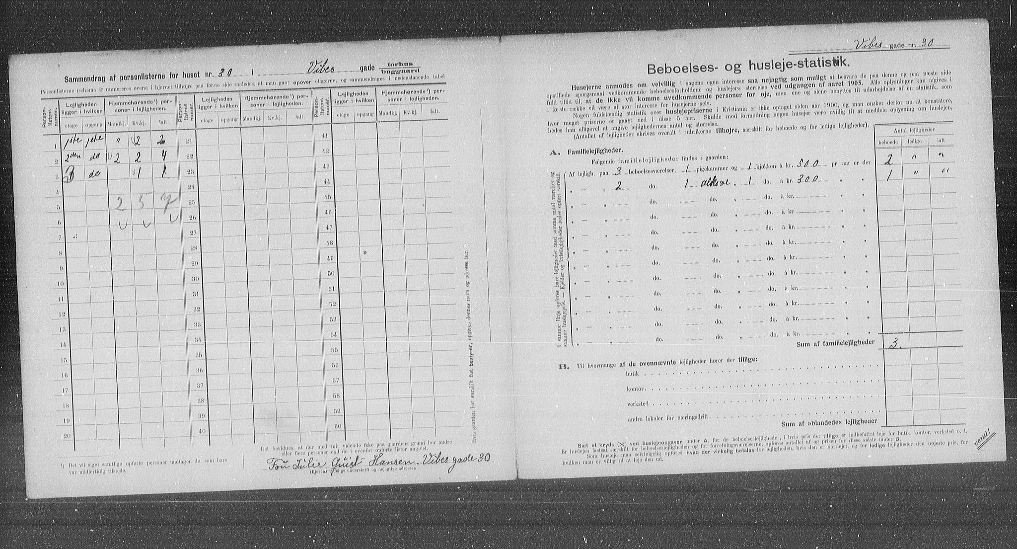 OBA, Municipal Census 1905 for Kristiania, 1905, p. 64925