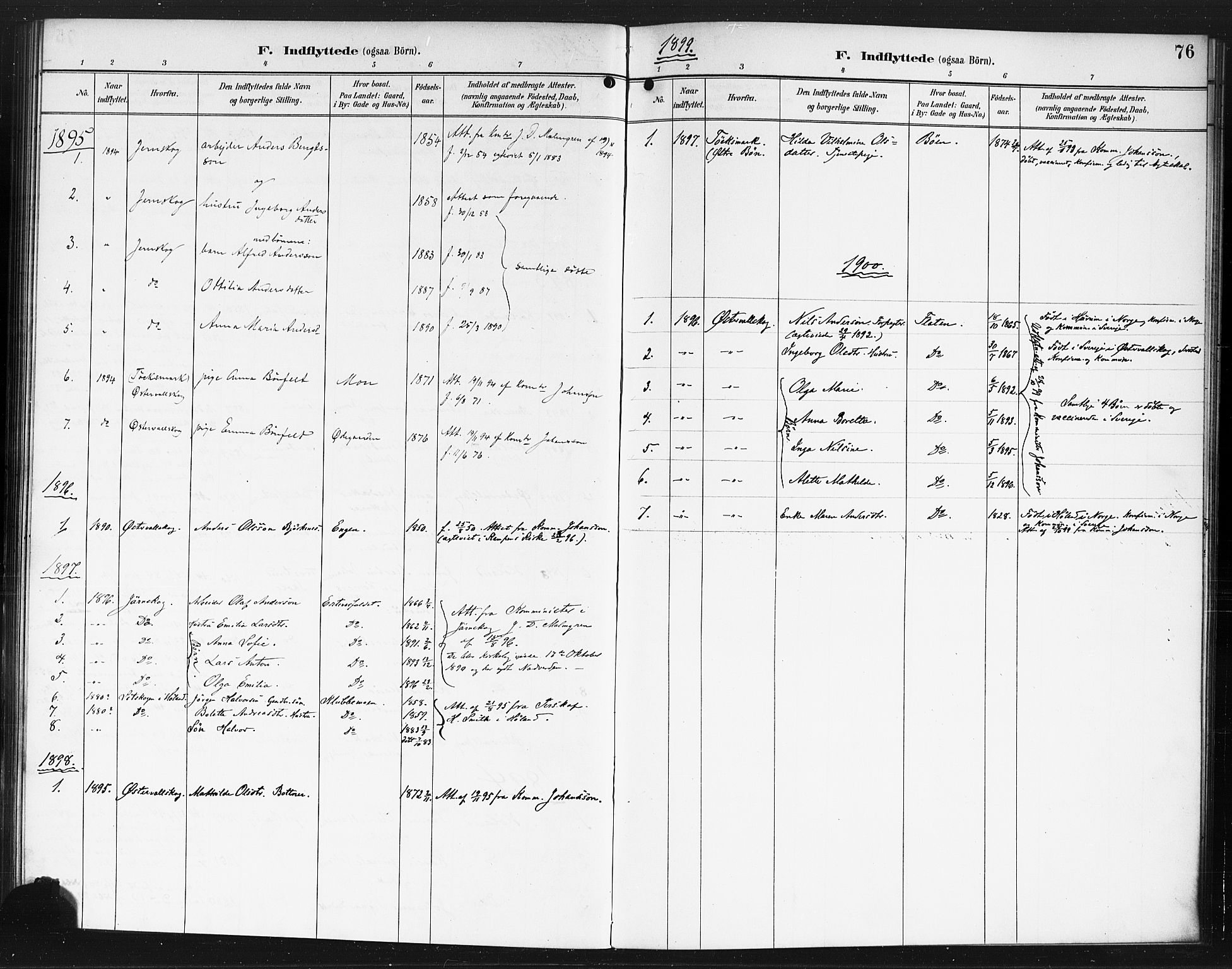 Rødenes prestekontor Kirkebøker, AV/SAO-A-2005/F/Fb/L0002: Parish register (official) no. II 2, 1890-1900, p. 76