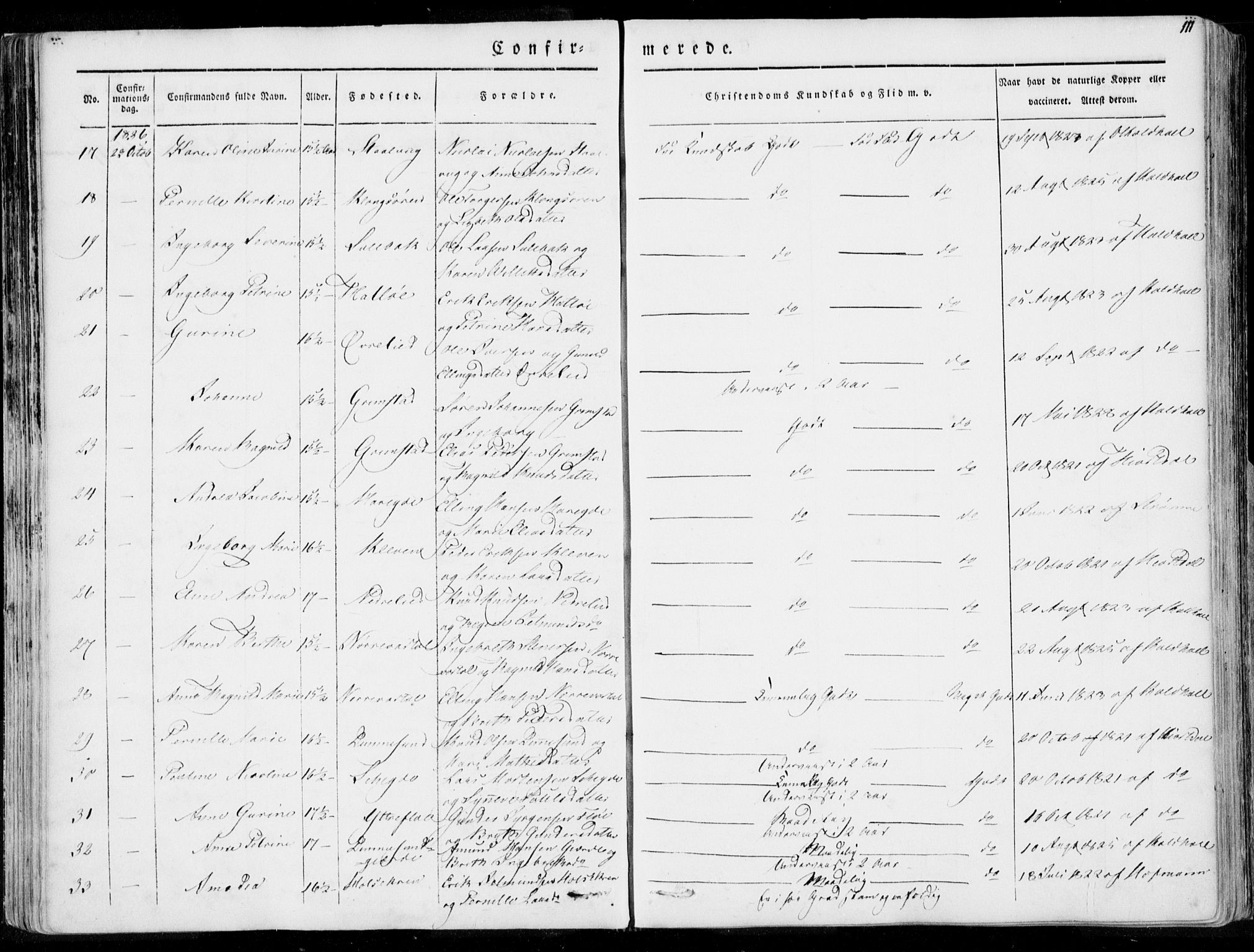 Ministerialprotokoller, klokkerbøker og fødselsregistre - Møre og Romsdal, AV/SAT-A-1454/509/L0104: Parish register (official) no. 509A02, 1833-1847, p. 111