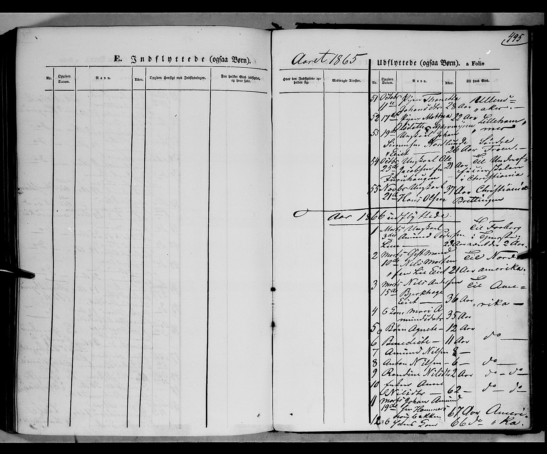 Gausdal prestekontor, SAH/PREST-090/H/Ha/Haa/L0009: Parish register (official) no. 9, 1862-1873, p. 495