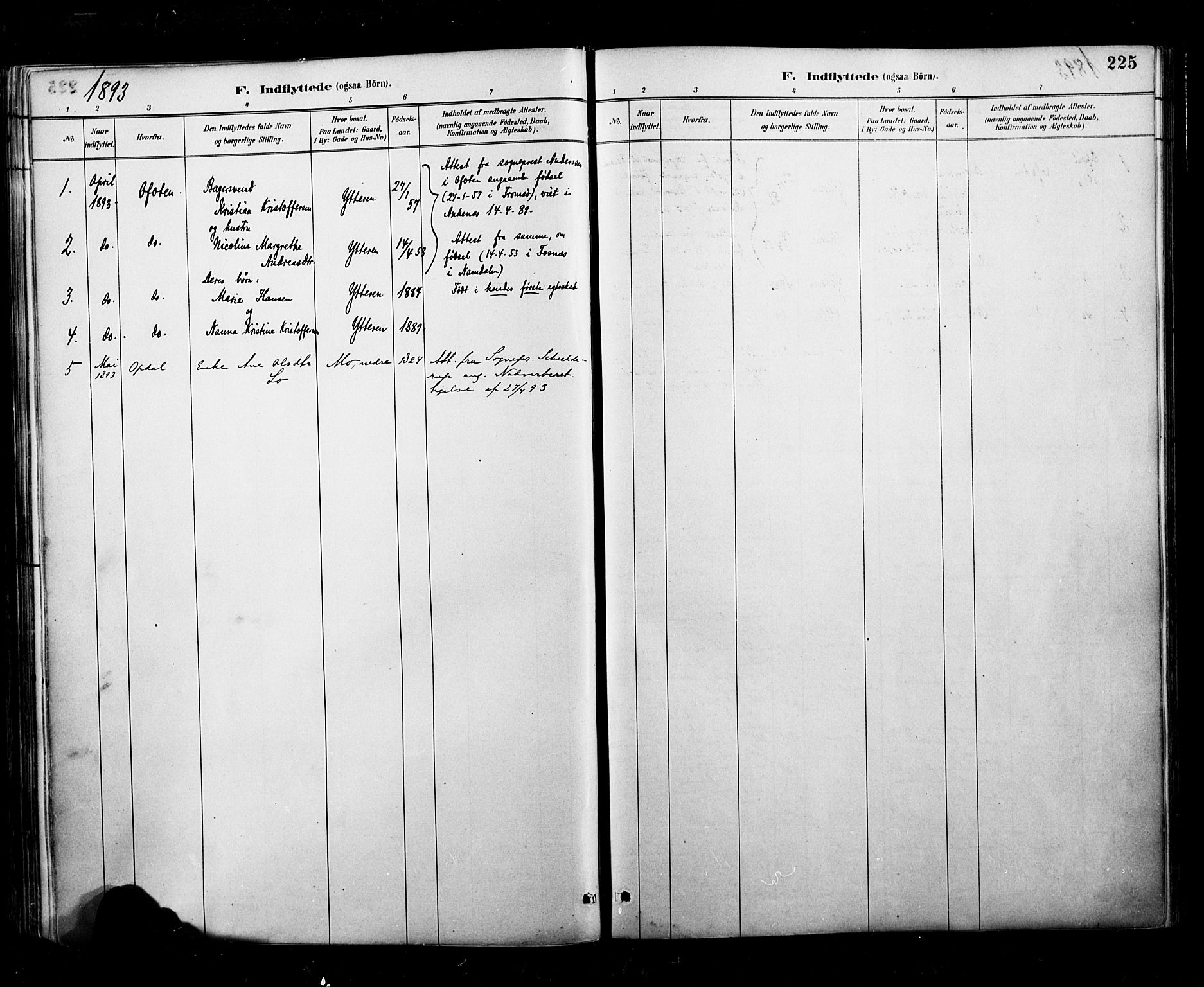 Ministerialprotokoller, klokkerbøker og fødselsregistre - Nordland, SAT/A-1459/827/L0401: Parish register (official) no. 827A13, 1887-1905, p. 225