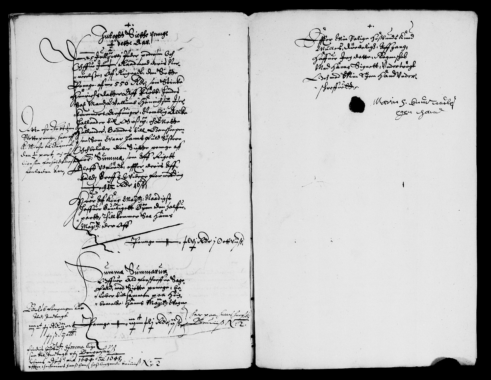 Rentekammeret inntil 1814, Reviderte regnskaper, Lensregnskaper, AV/RA-EA-5023/R/Rb/Rbt/L0099: Bergenhus len, 1643-1645