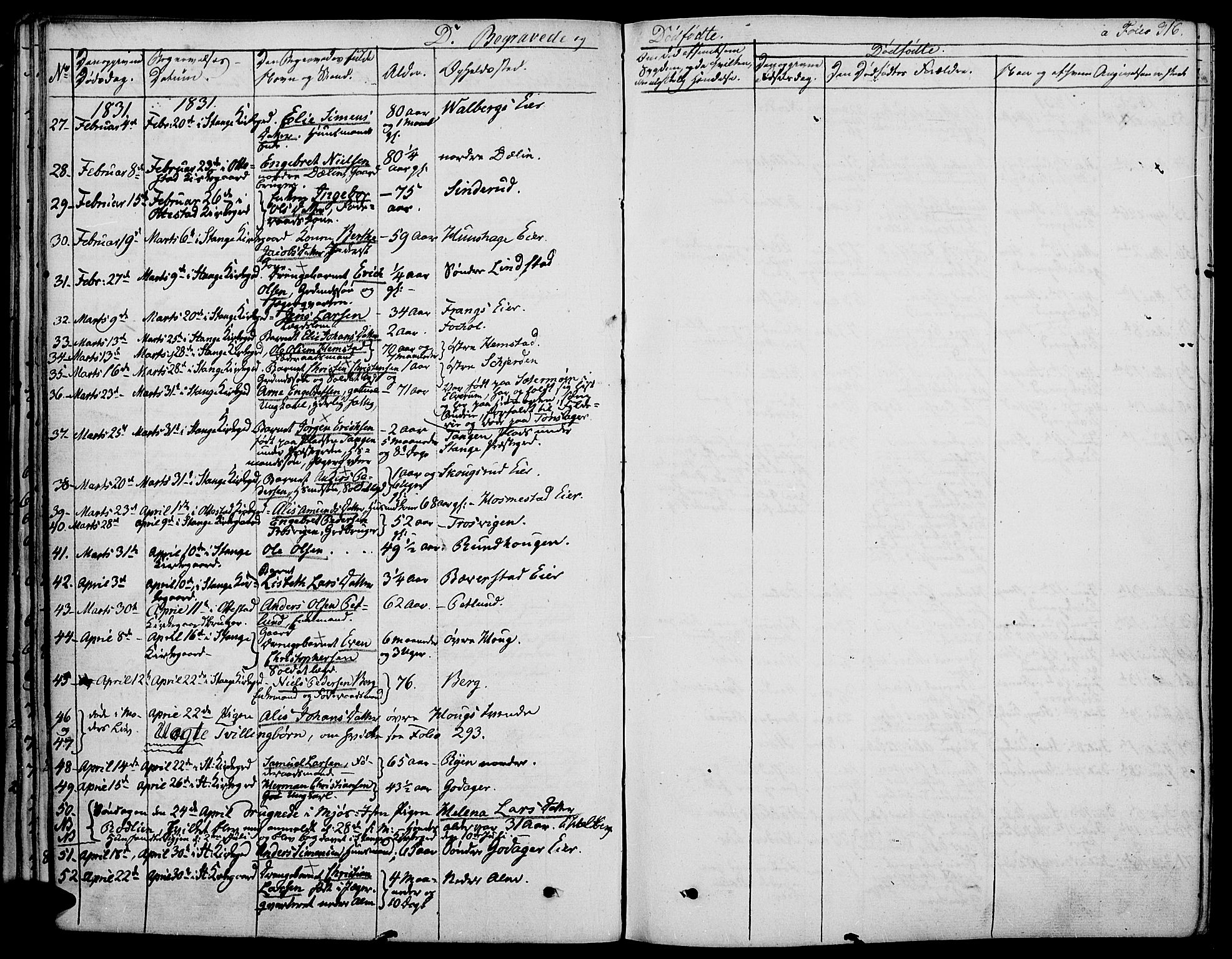 Stange prestekontor, AV/SAH-PREST-002/K/L0009: Parish register (official) no. 9, 1826-1835, p. 316