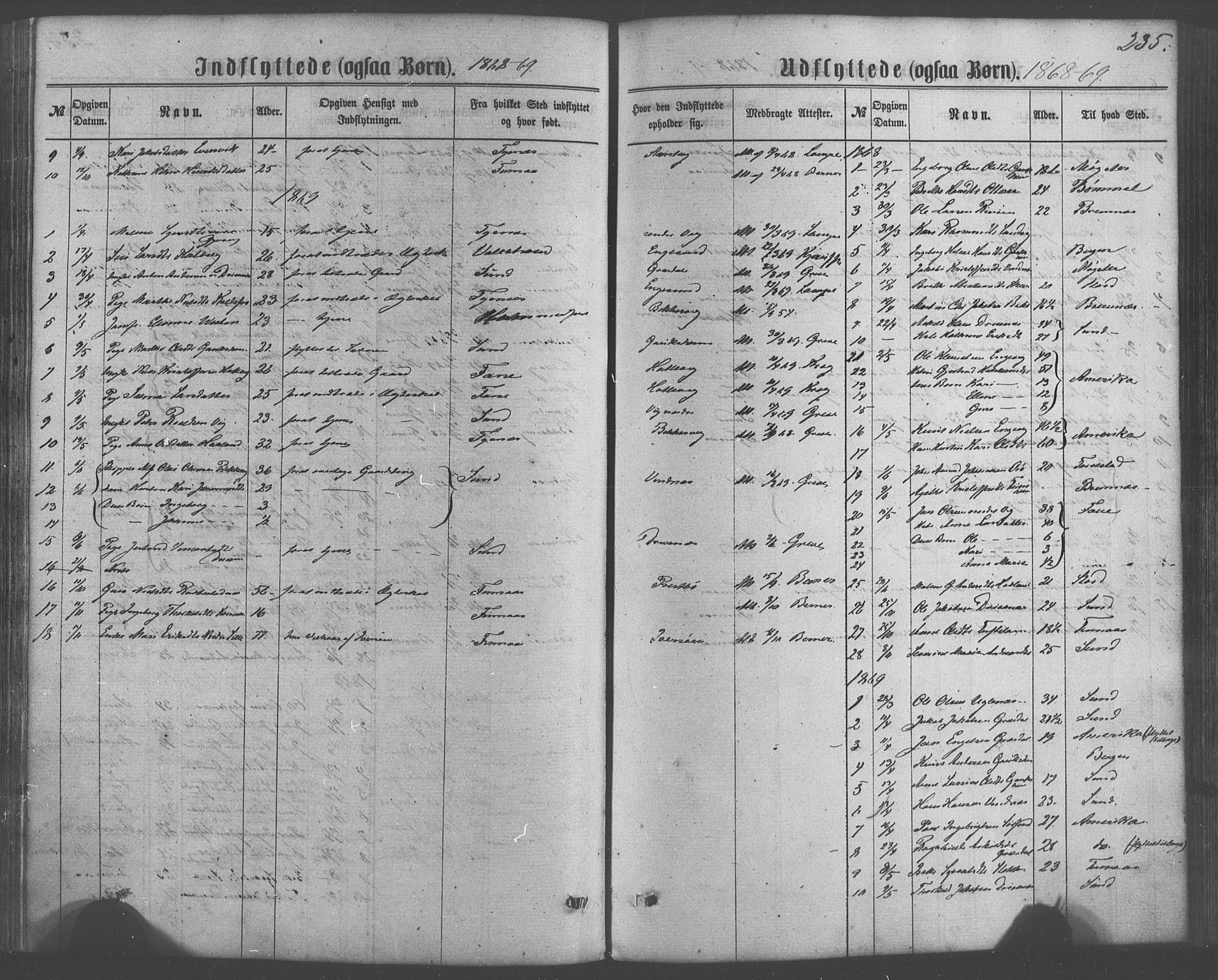 Fitjar sokneprestembete, AV/SAB-A-99926: Parish register (official) no. A 1, 1862-1881, p. 235