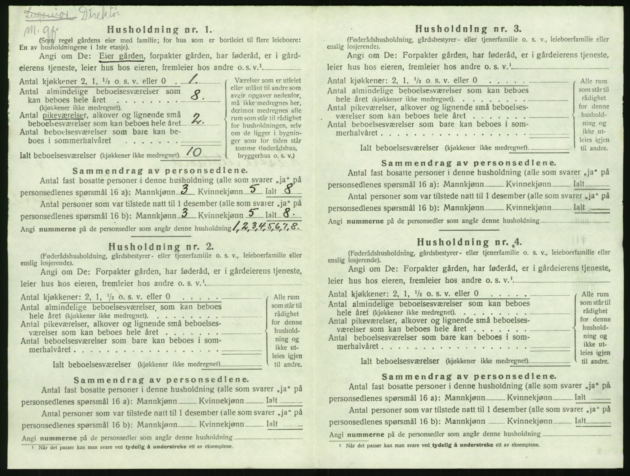 SAK, 1920 census for Vestre Moland, 1920, p. 870