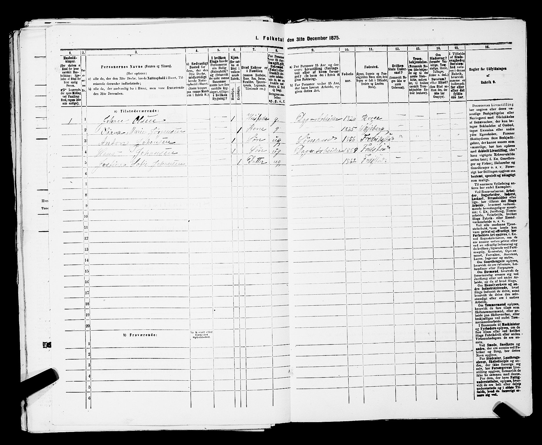 RA, 1875 census for 0103B Fredrikstad/Fredrikstad, 1875, p. 328