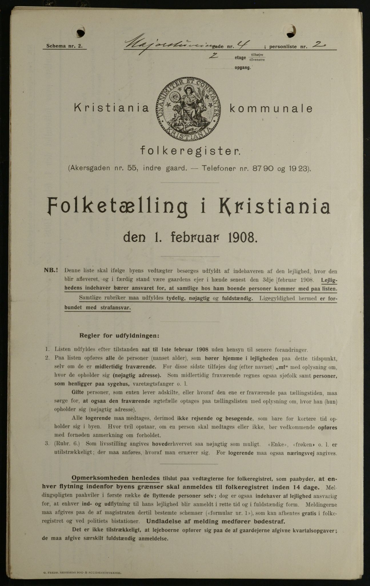 OBA, Municipal Census 1908 for Kristiania, 1908, p. 53341