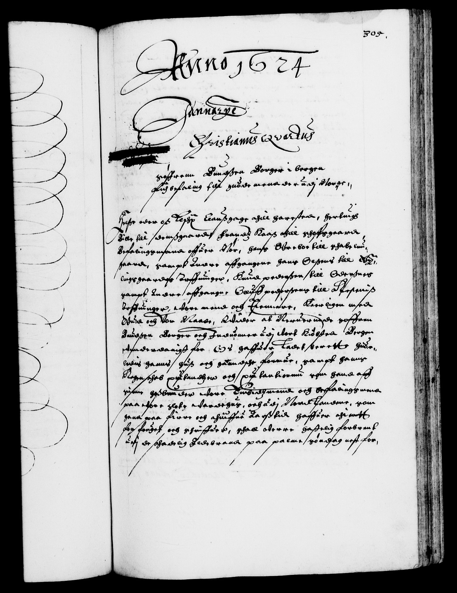Danske Kanselli 1572-1799, RA/EA-3023/F/Fc/Fca/Fcaa/L0004: Norske registre (mikrofilm), 1617-1630, p. 305a