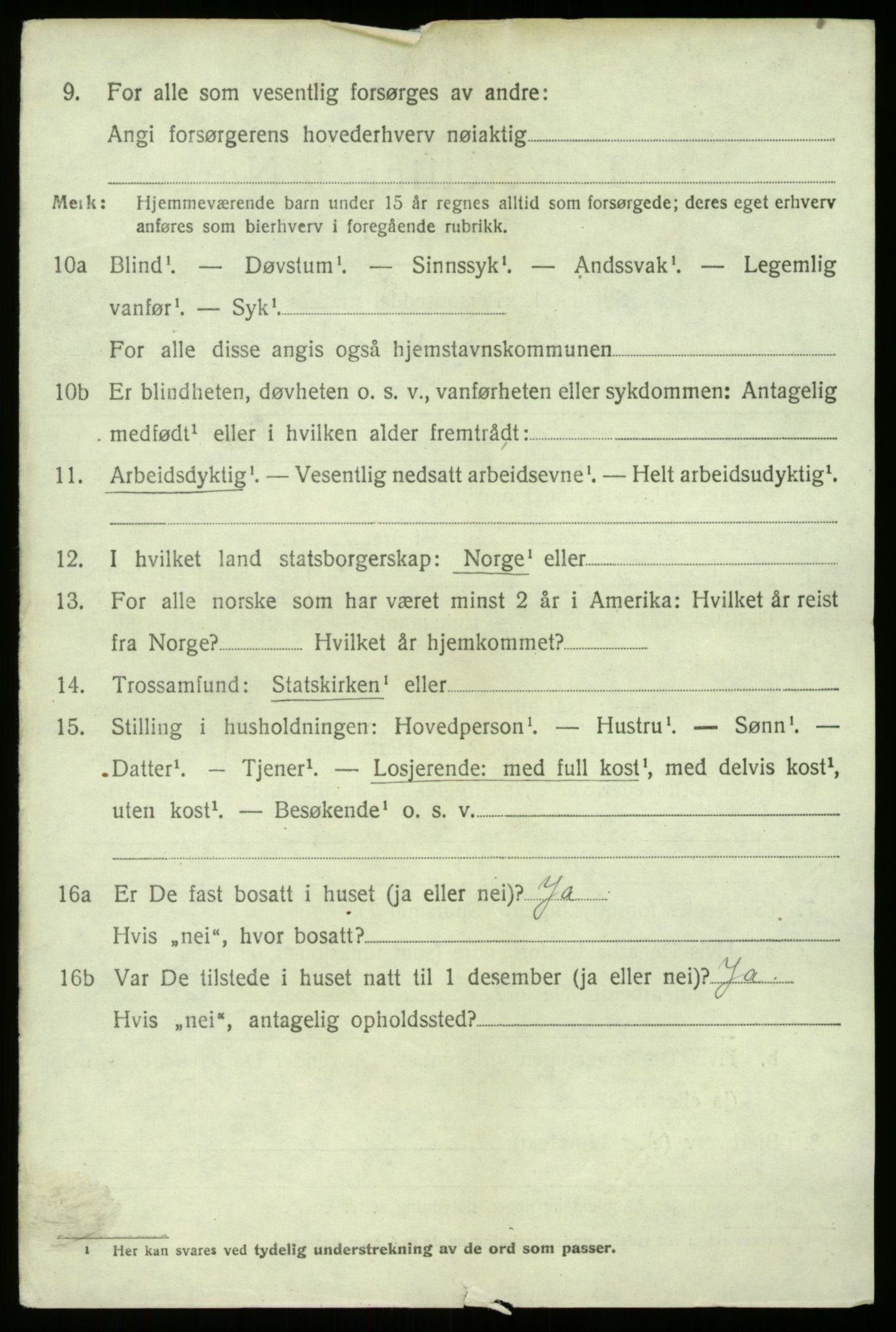 SAB, 1920 census for Fana, 1920, p. 24714